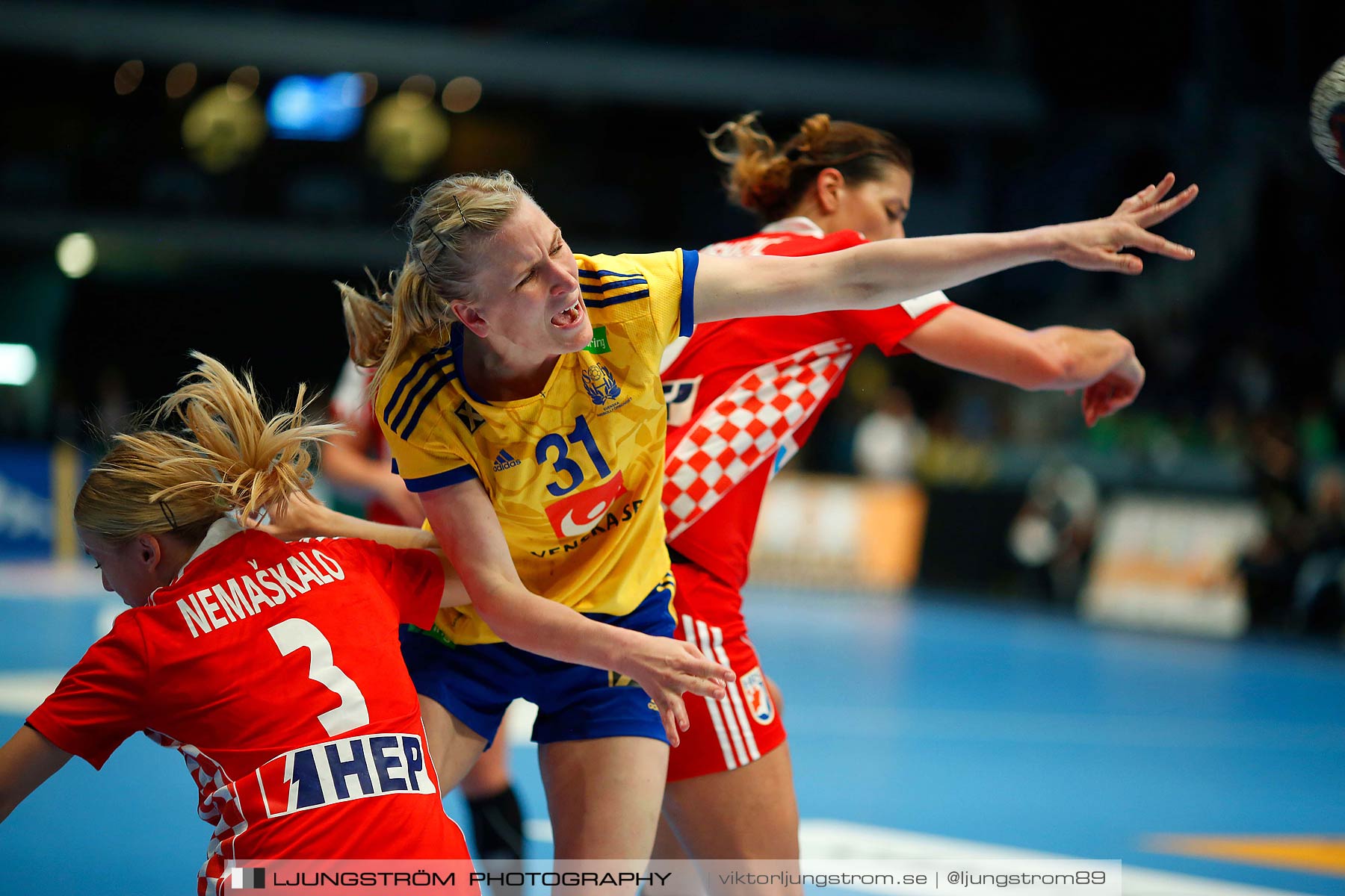 VM-kval Sverige-Kroatien 27-21,dam,Hovet,Stockholm,Sverige,Handboll,,2015,154516