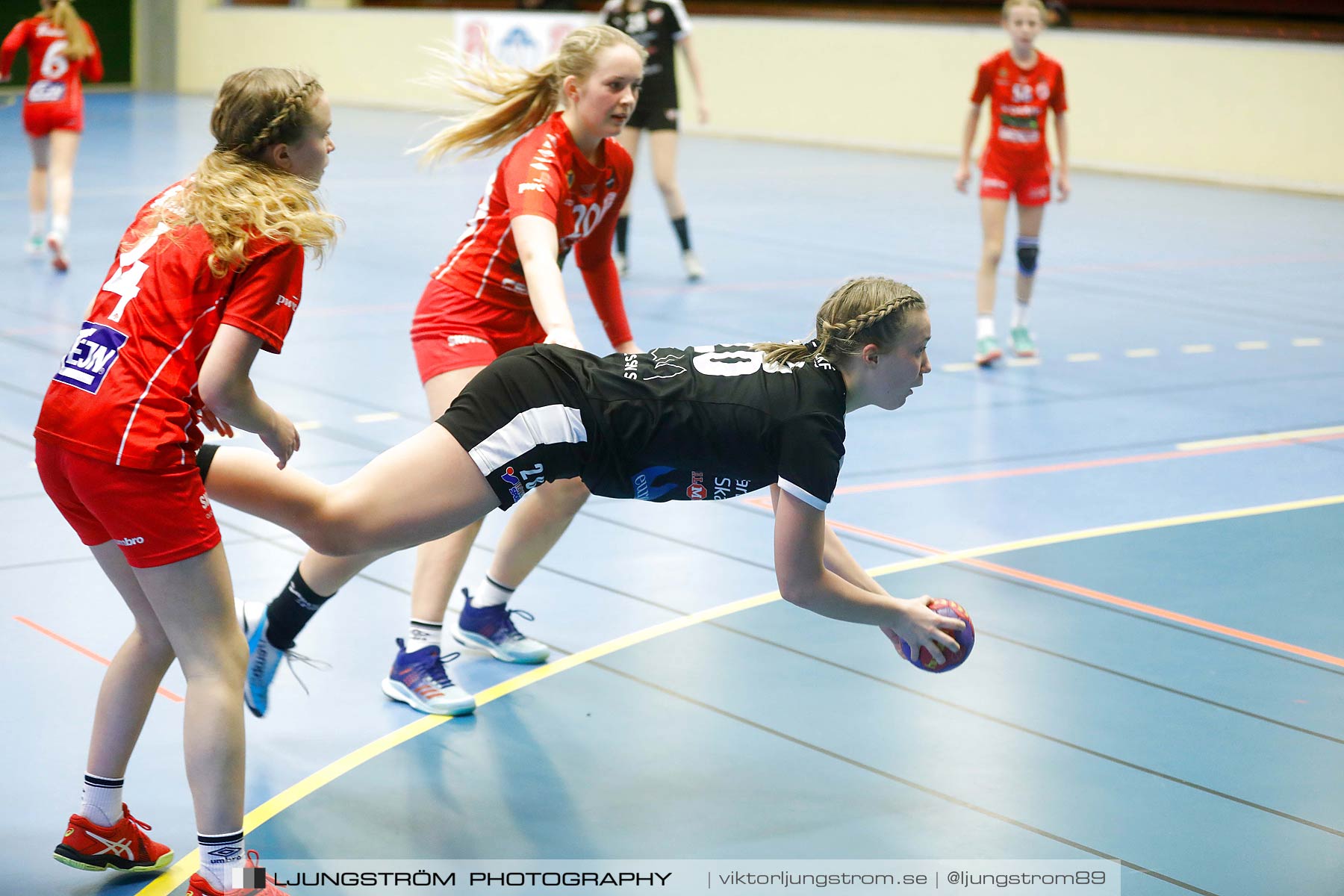 USM F14 Steg 3 Skövde HF 1-Lugi HF 1 15-24,dam,Skövde Idrottshall,Skövde,Sverige,Ungdoms-SM,Handboll,2018,196395