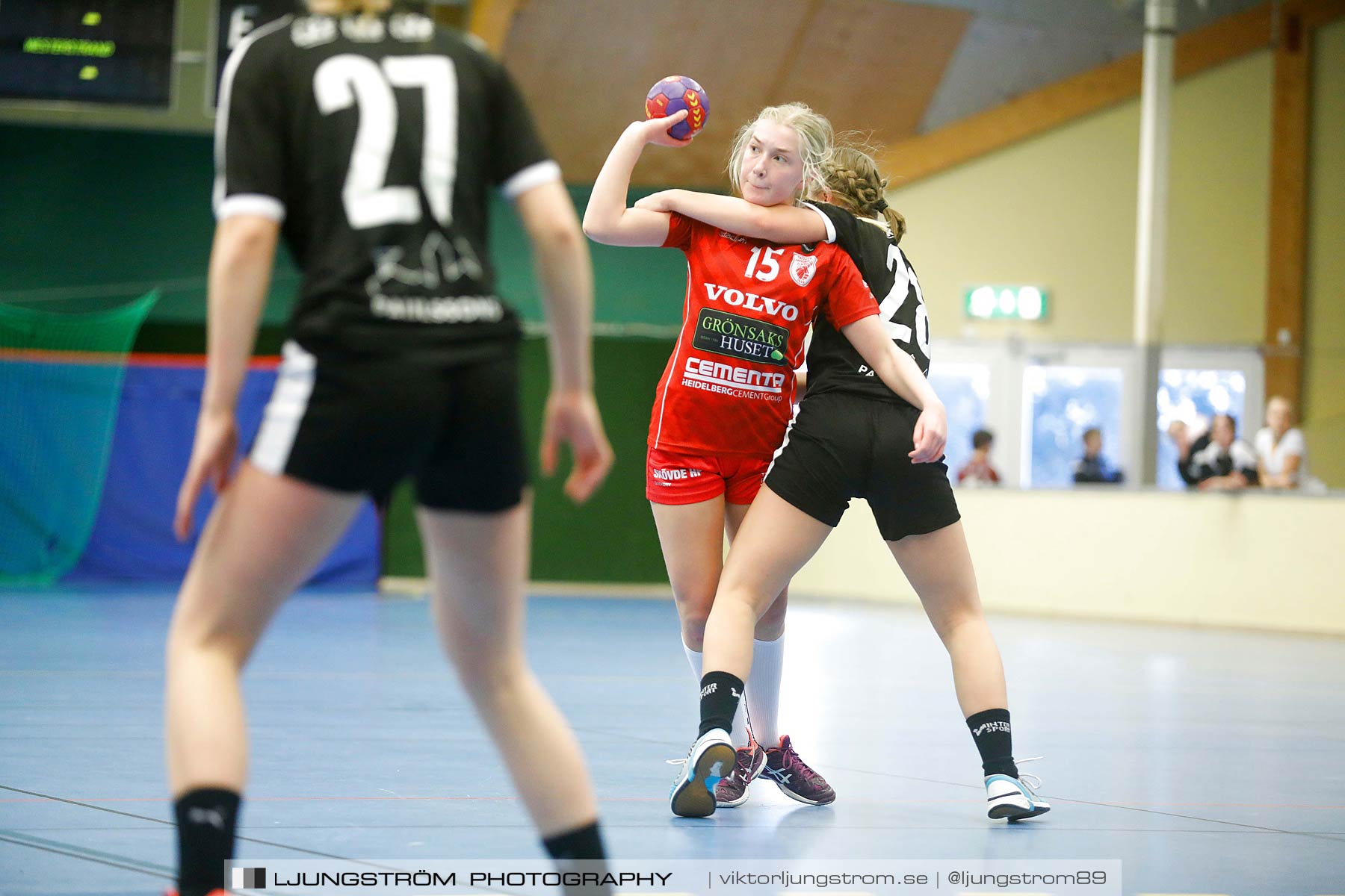 USM F14 Steg 3 Skövde HF 1-Lugi HF 1 15-24,dam,Skövde Idrottshall,Skövde,Sverige,Ungdoms-SM,Handboll,2018,196429