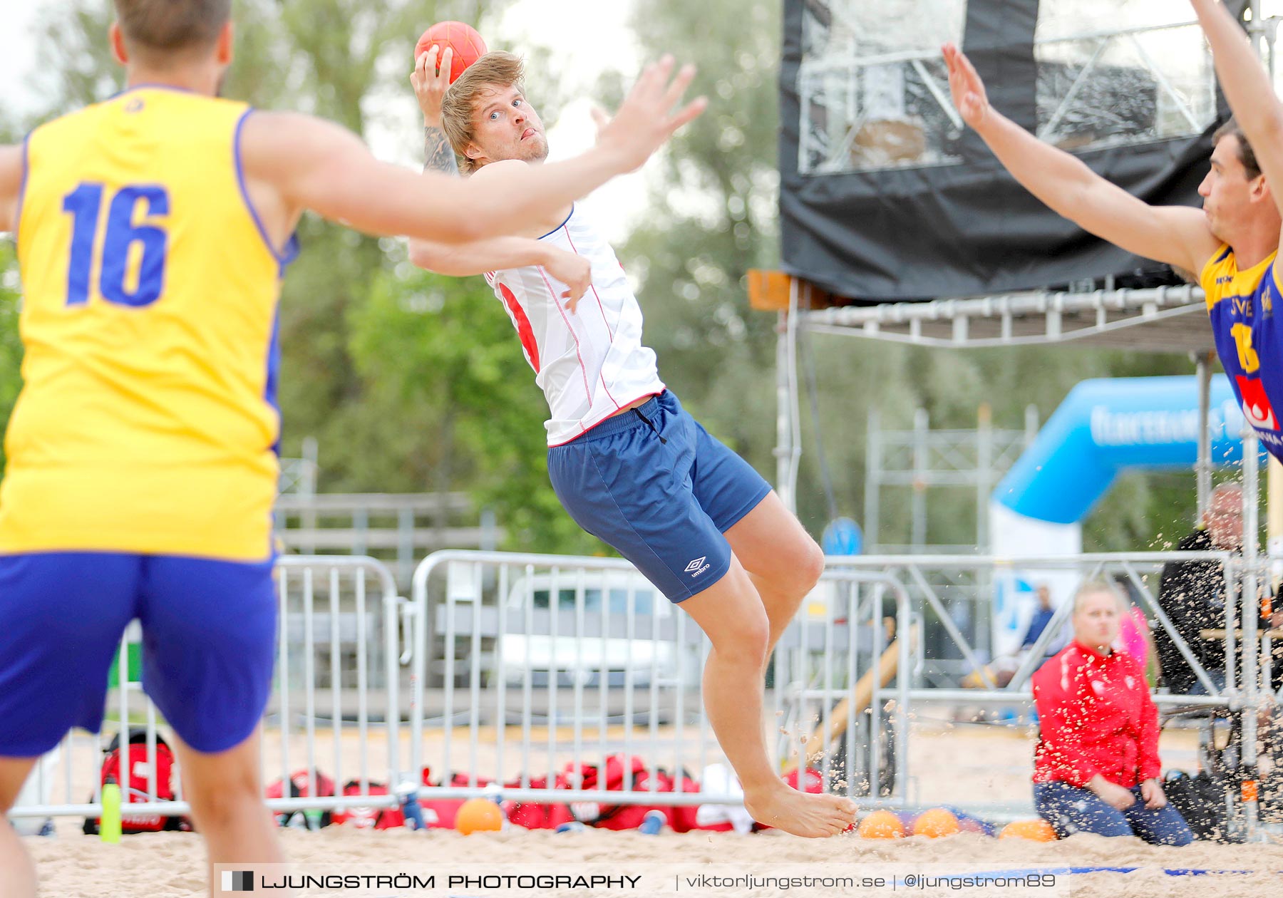 Sverige-Norge Herrar 2-0,herr,Sturebadet,Ulricehamn,Sverige,Beachhandboll,Handboll,2019,229215