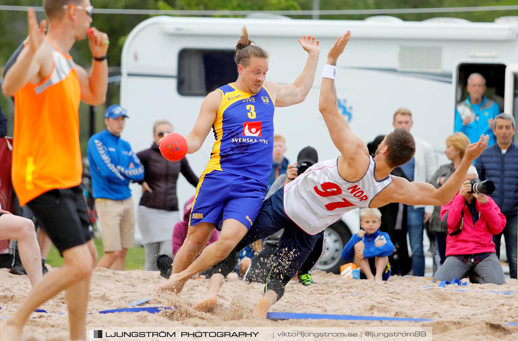 Sverige-Norge Herrar 2-0,herr,Sturebadet,Ulricehamn,Sverige,Beachhandboll,Handboll,2019,229217