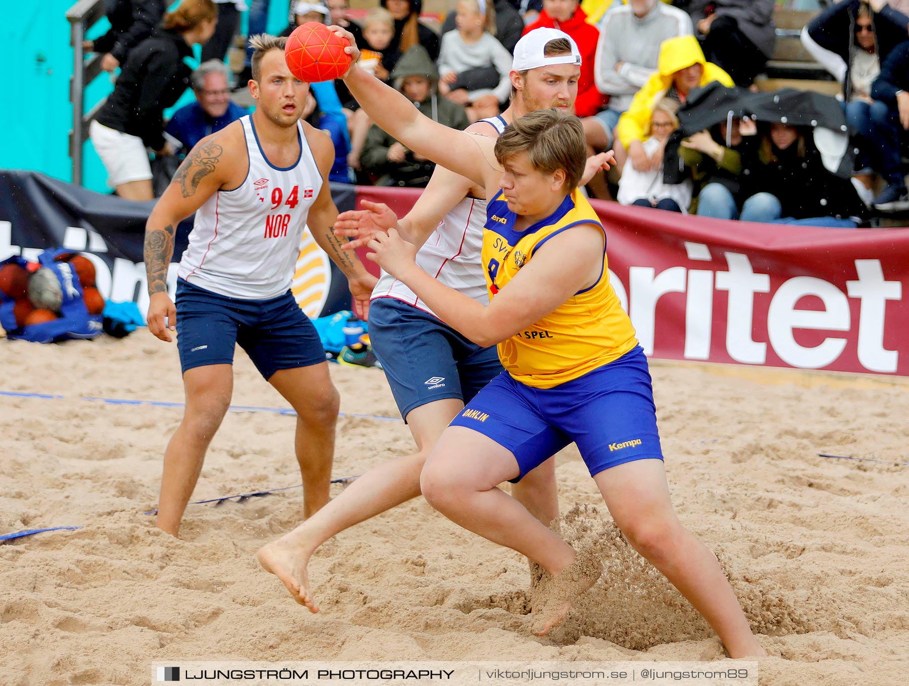 Sverige-Norge Herrar 2-0,herr,Sturebadet,Ulricehamn,Sverige,Beachhandboll,Handboll,2019,229232