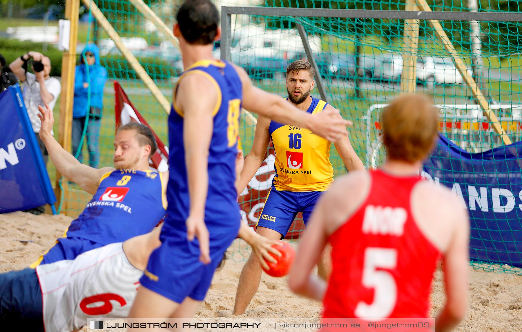 Sverige-Norge Herrar 2-0,herr,Sturebadet,Ulricehamn,Sverige,Beachhandboll,Handboll,2019,229248