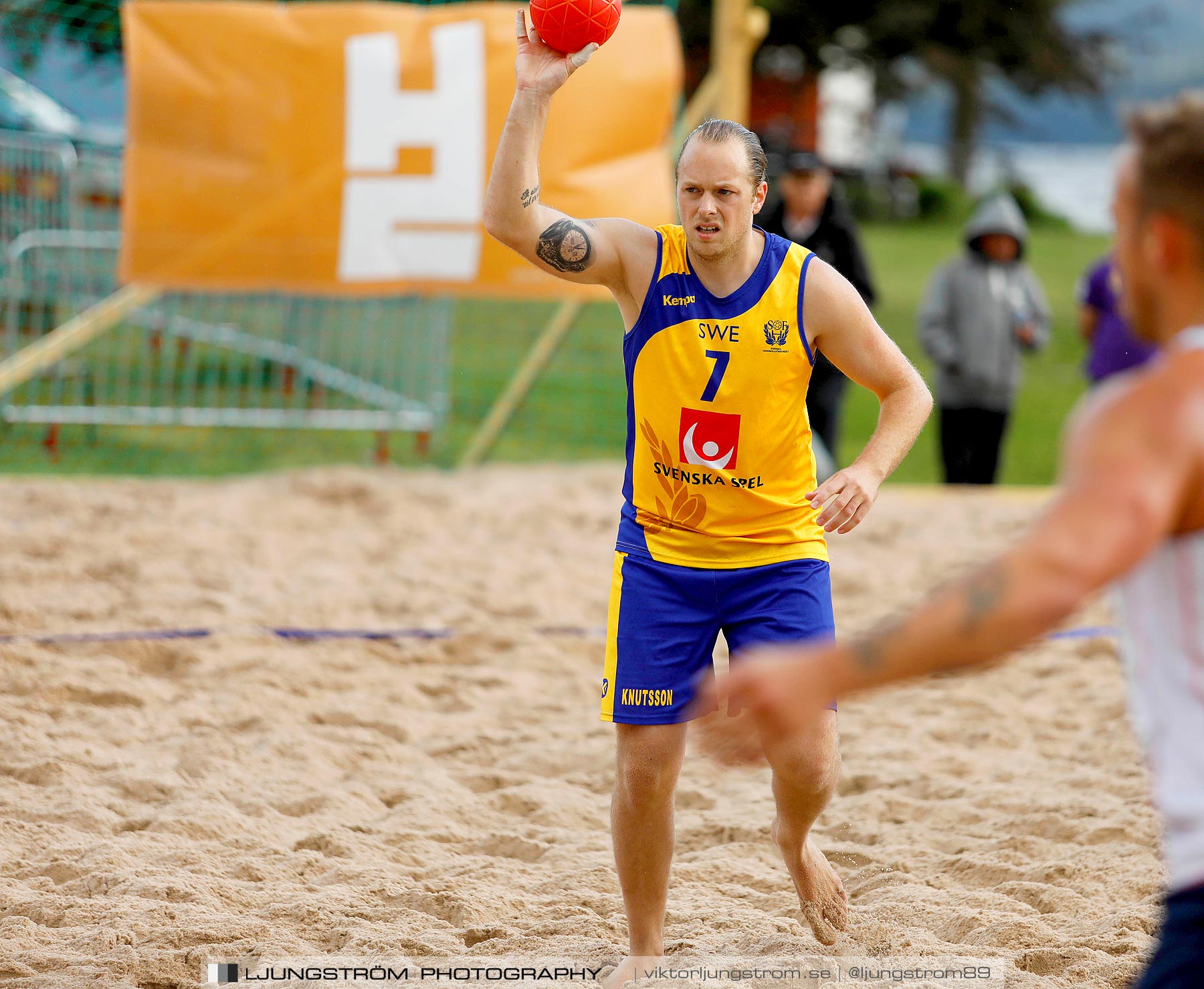 Sverige-Norge Herrar 2-0,herr,Sturebadet,Ulricehamn,Sverige,Beachhandboll,Handboll,2019,229250