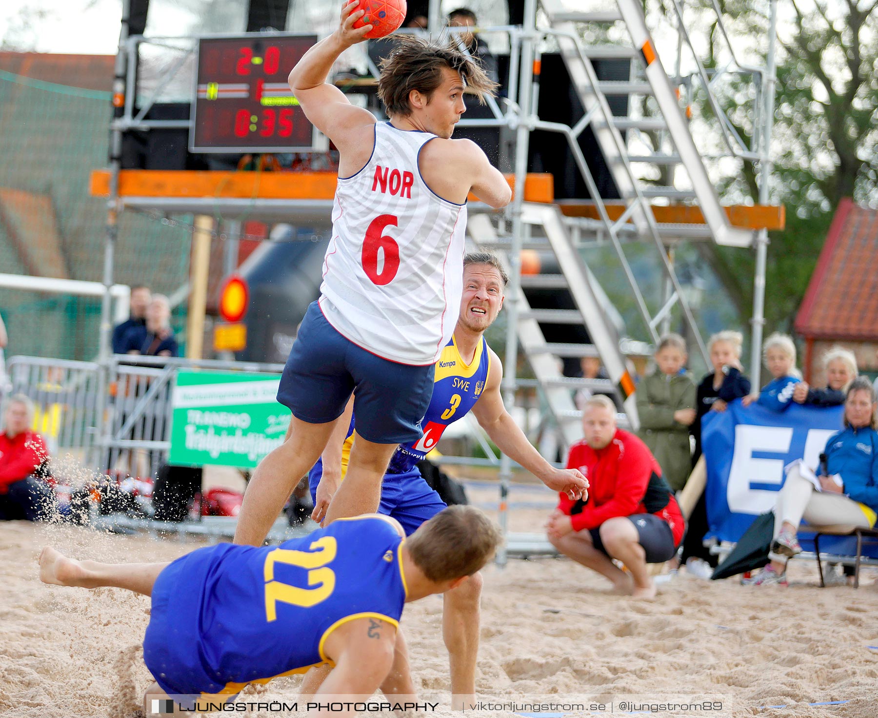 Sverige-Norge Herrar 2-0,herr,Sturebadet,Ulricehamn,Sverige,Beachhandboll,Handboll,2019,229256