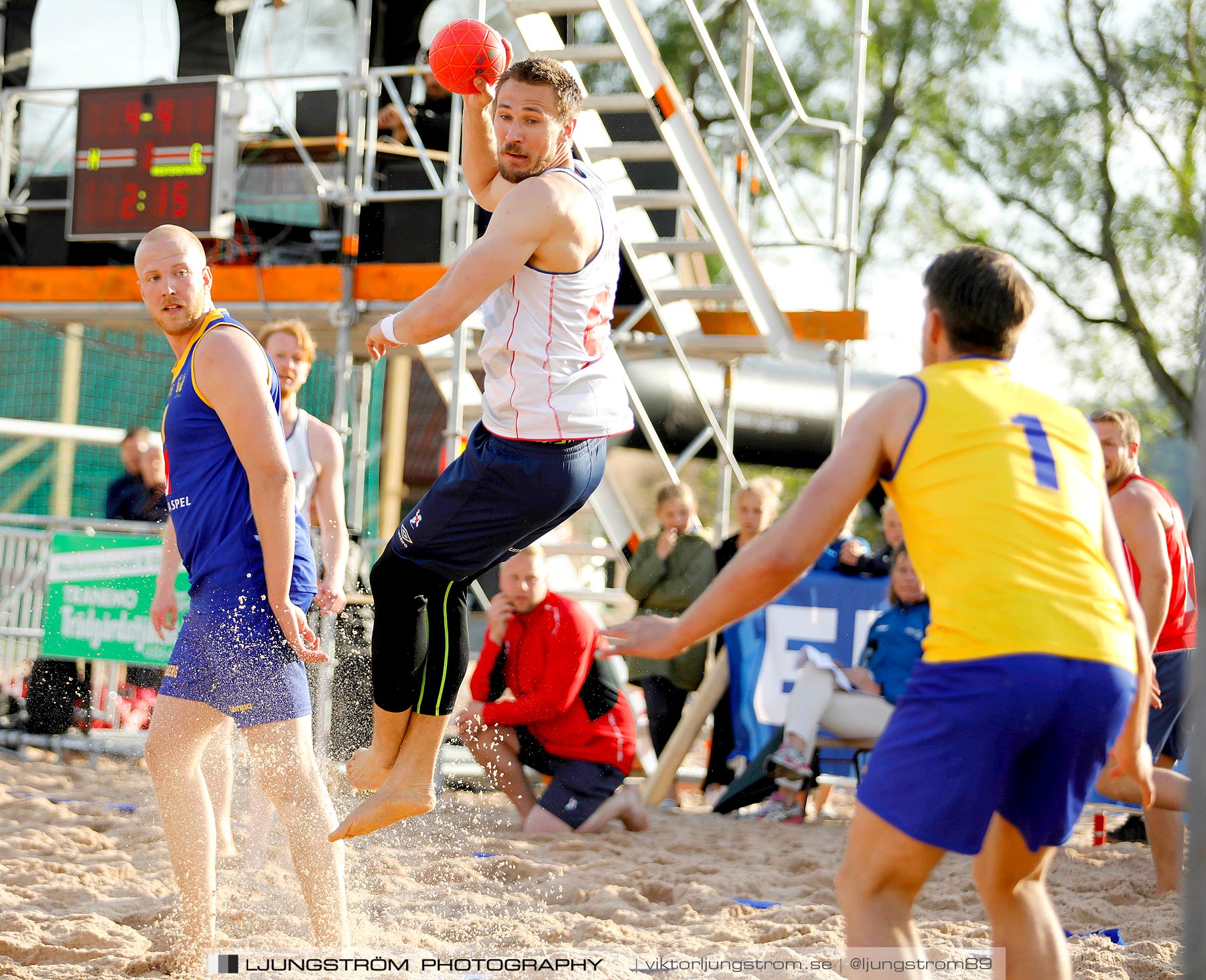 Sverige-Norge Herrar 2-0,herr,Sturebadet,Ulricehamn,Sverige,Beachhandboll,Handboll,2019,229270