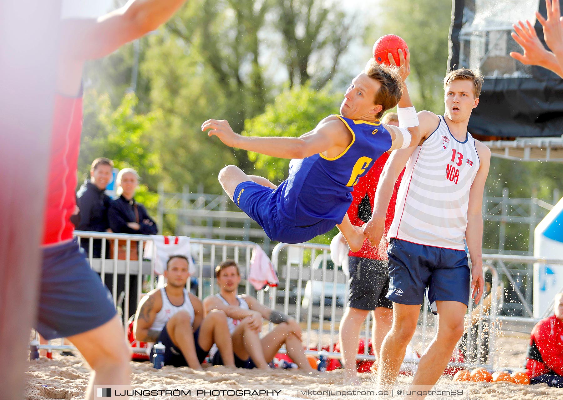 Sverige-Norge Herrar 2-0,herr,Sturebadet,Ulricehamn,Sverige,Beachhandboll,Handboll,2019,229272