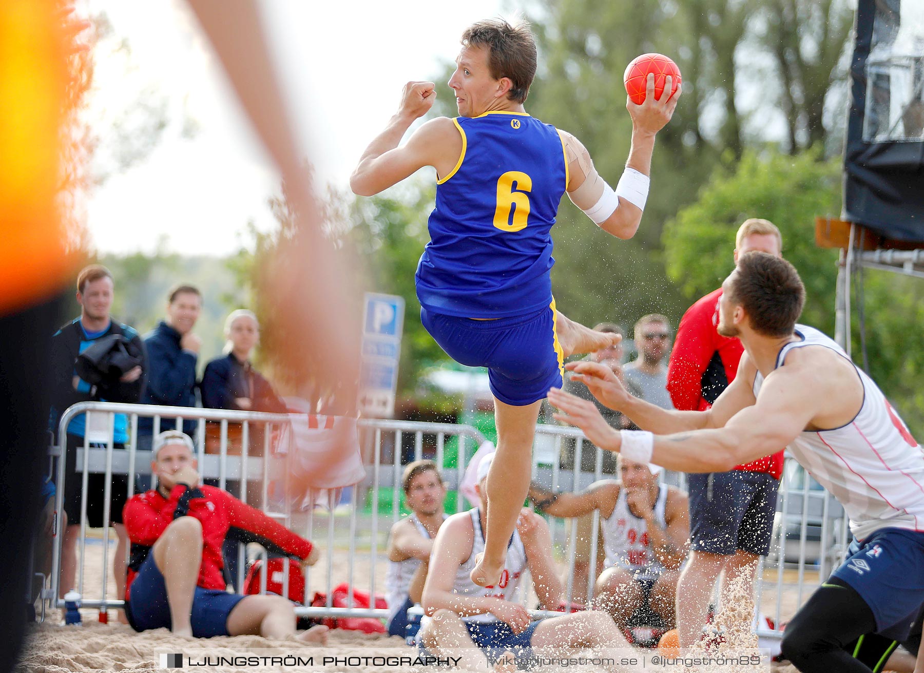 Sverige-Norge Herrar 2-0,herr,Sturebadet,Ulricehamn,Sverige,Beachhandboll,Handboll,2019,229306