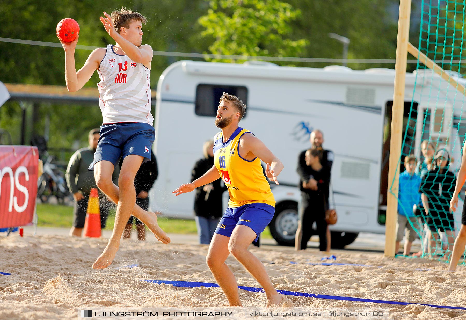 Sverige-Norge Herrar 2-0,herr,Sturebadet,Ulricehamn,Sverige,Beachhandboll,Handboll,2019,229330