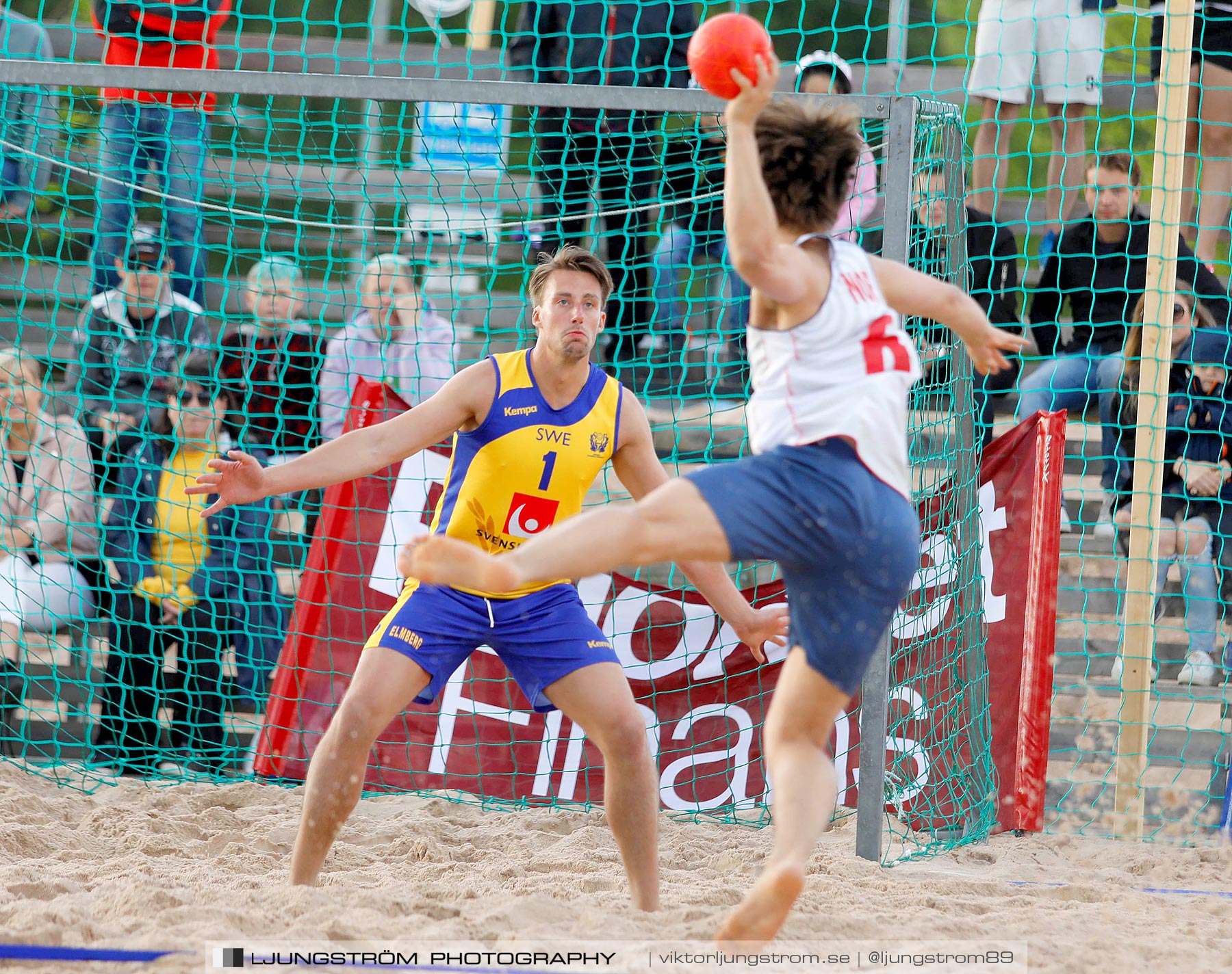 Sverige-Norge Herrar 2-0,herr,Sturebadet,Ulricehamn,Sverige,Beachhandboll,Handboll,2019,229342