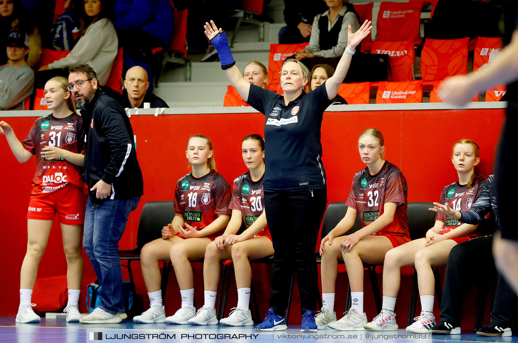 USM F16 Steg 3 Skövde HF Vit F06-IF Hallby HK 2 16-10,dam,Skövde Idrottshall,Skövde,Sverige,Ungdoms-SM,Handboll,2022,272758