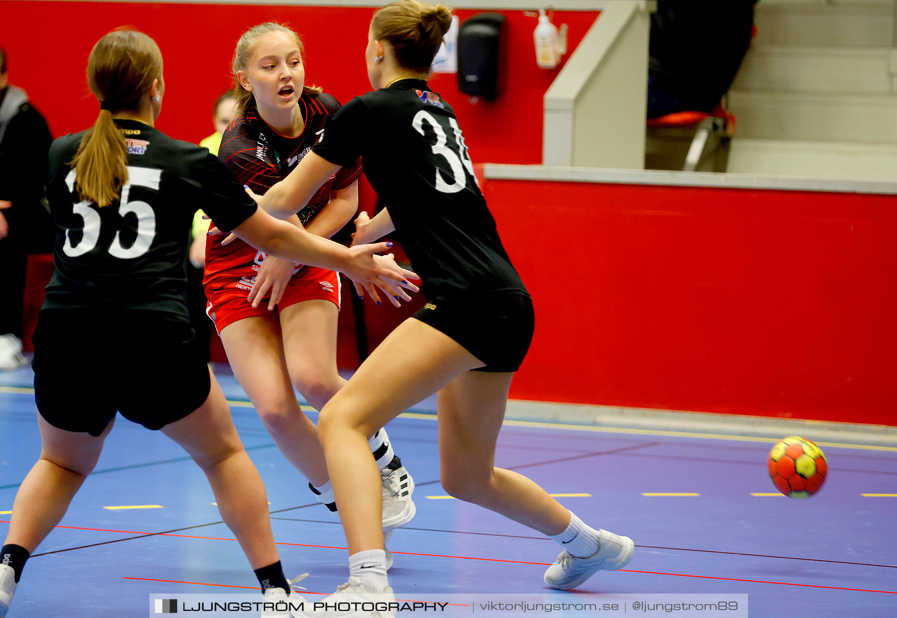 USM F16 Steg 3 Skövde HF Röd F05-HK Lidköping 40-22,dam,Skövde Idrottshall,Skövde,Sverige,Ungdoms-SM,Handboll,2022,273361