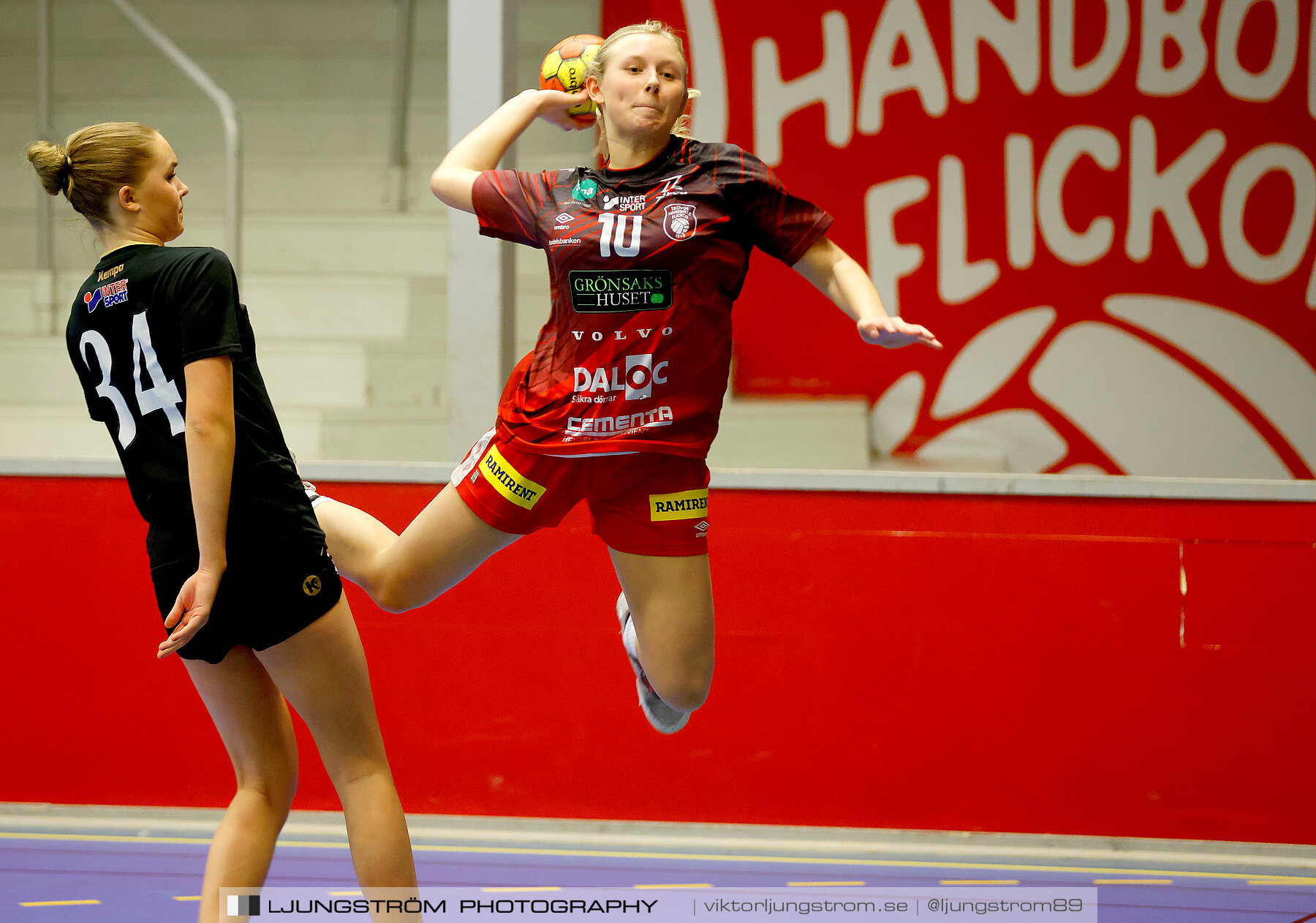 USM F16 Steg 3 Skövde HF Röd F05-HK Lidköping 40-22,dam,Skövde Idrottshall,Skövde,Sverige,Ungdoms-SM,Handboll,2022,273365