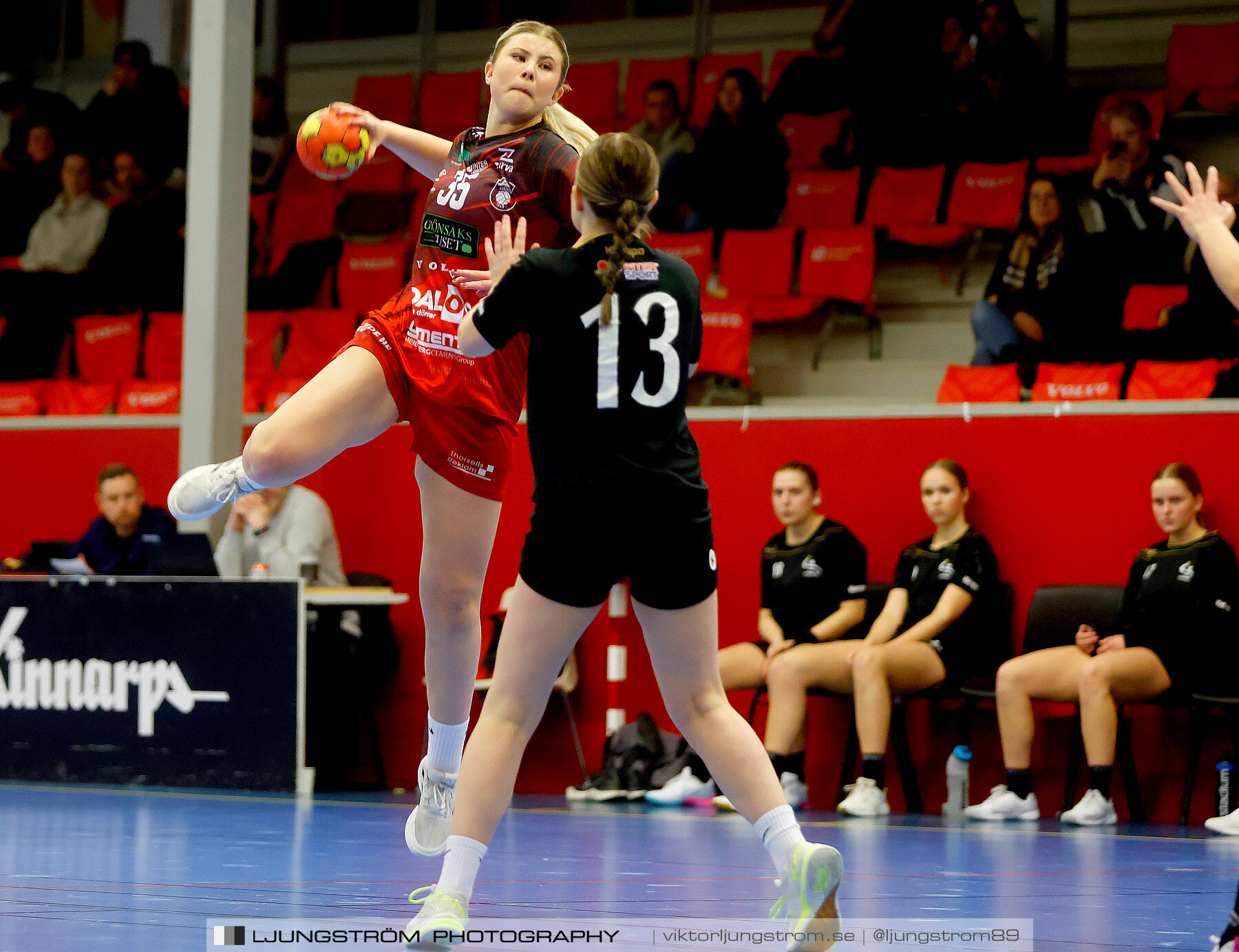 USM F16 Steg 3 Skövde HF Röd F05-HK Lidköping 40-22,dam,Skövde Idrottshall,Skövde,Sverige,Ungdoms-SM,Handboll,2022,273371