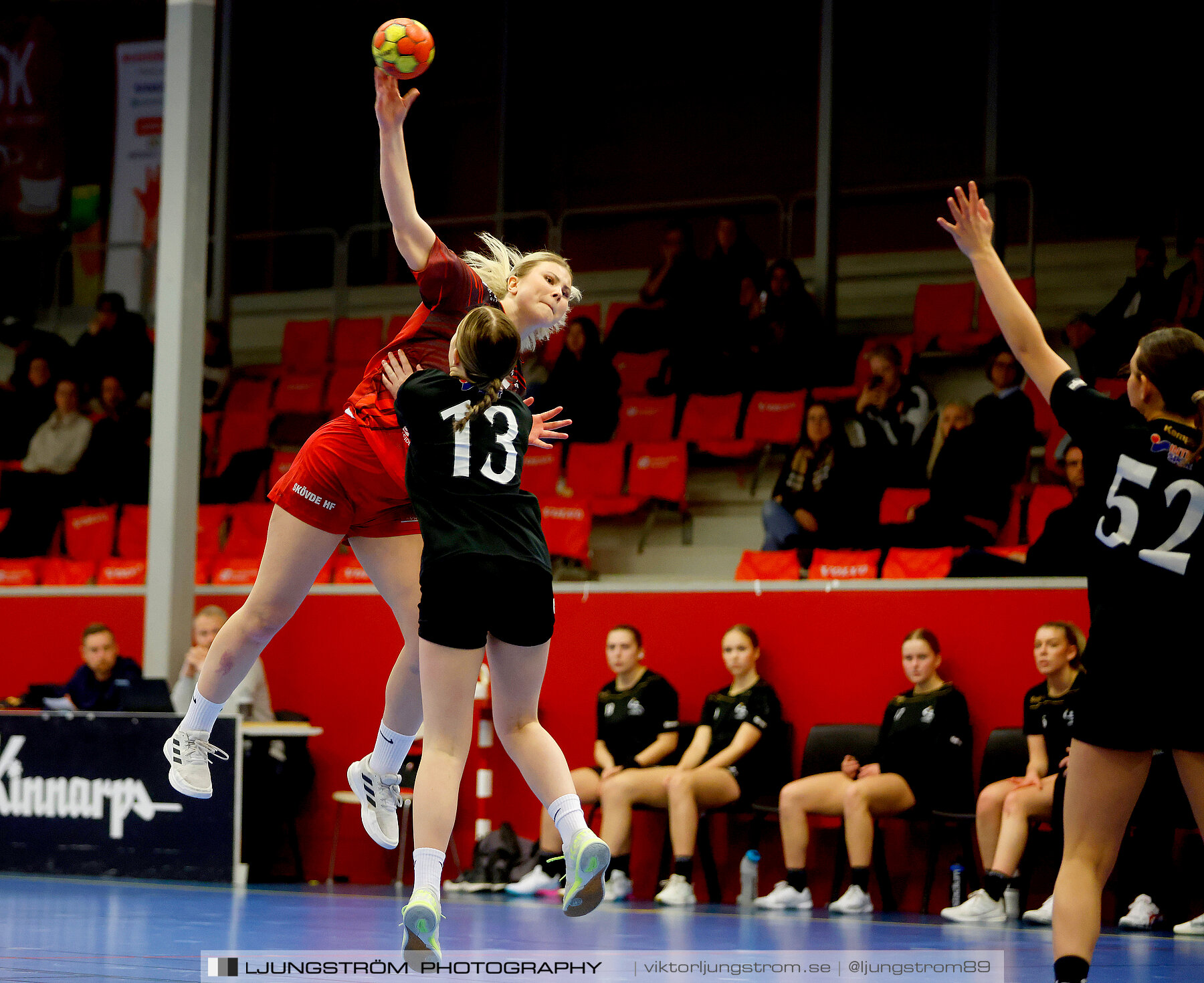 USM F16 Steg 3 Skövde HF Röd F05-HK Lidköping 40-22,dam,Skövde Idrottshall,Skövde,Sverige,Ungdoms-SM,Handboll,2022,273375