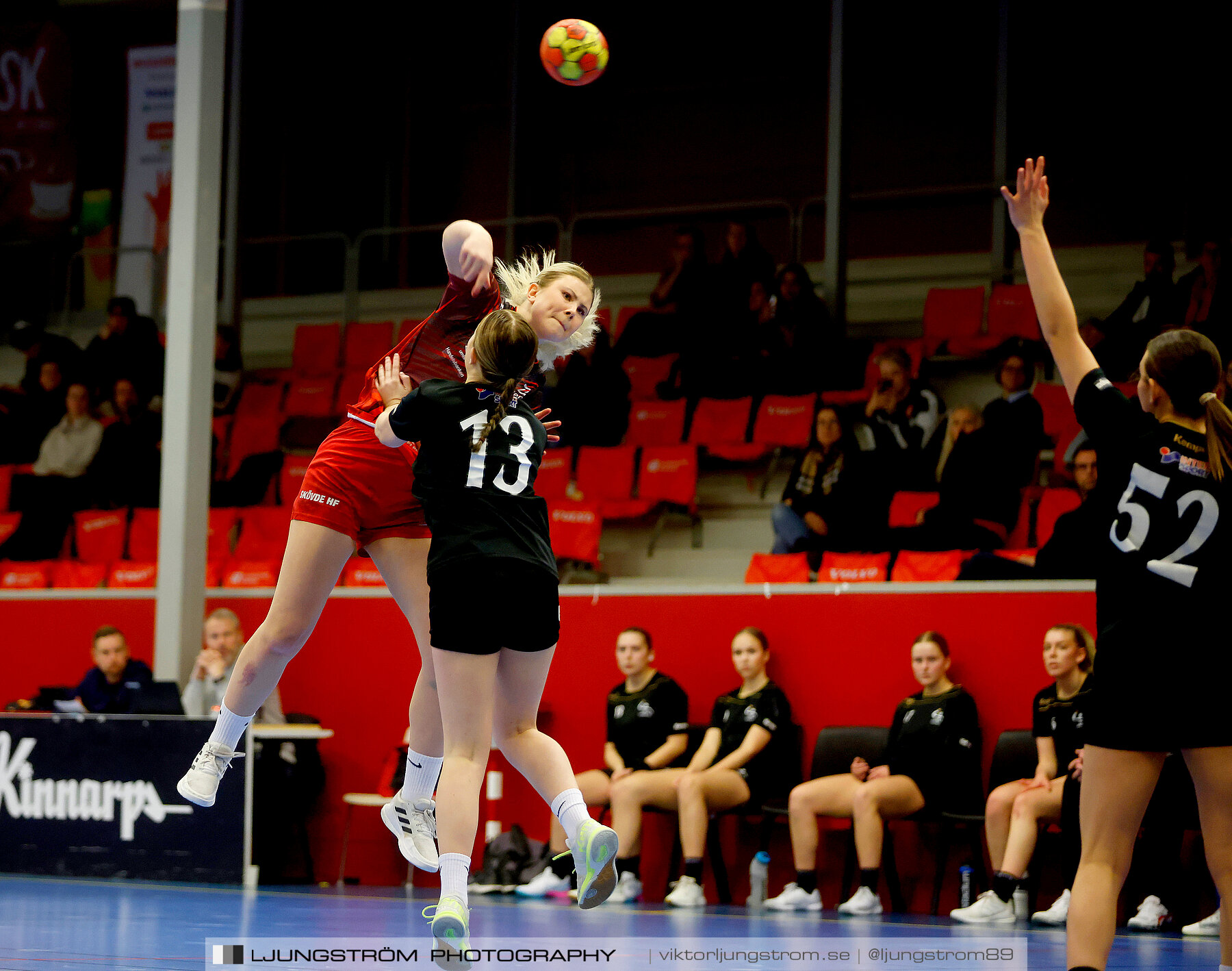 USM F16 Steg 3 Skövde HF Röd F05-HK Lidköping 40-22,dam,Skövde Idrottshall,Skövde,Sverige,Ungdoms-SM,Handboll,2022,273376