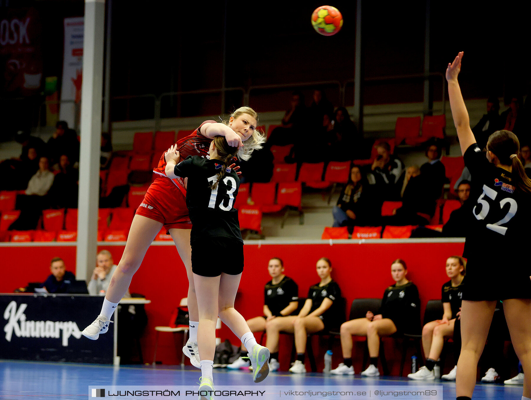 USM F16 Steg 3 Skövde HF Röd F05-HK Lidköping 40-22,dam,Skövde Idrottshall,Skövde,Sverige,Ungdoms-SM,Handboll,2022,273377