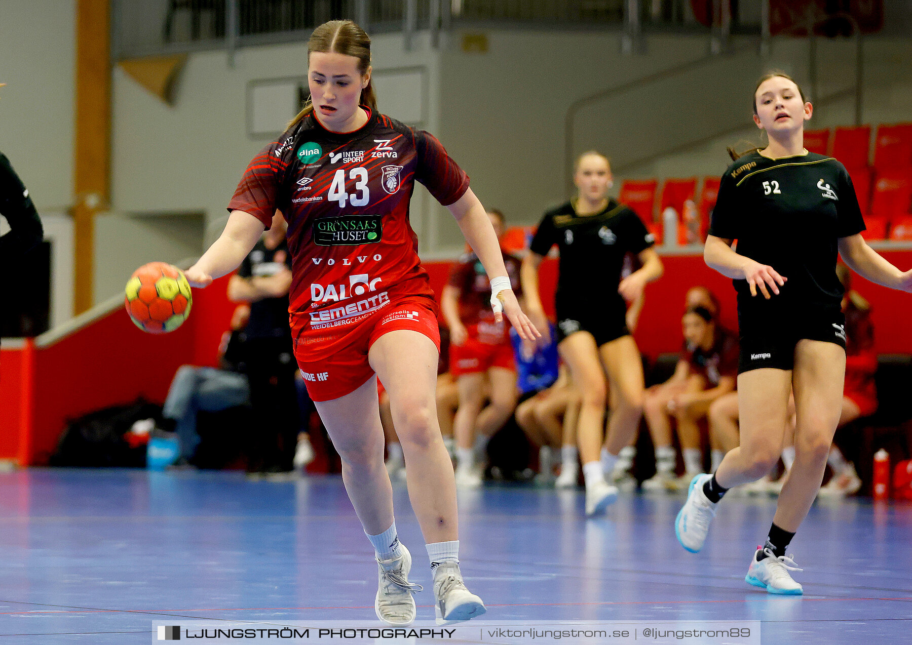 USM F16 Steg 3 Skövde HF Röd F05-HK Lidköping 40-22,dam,Skövde Idrottshall,Skövde,Sverige,Ungdoms-SM,Handboll,2022,273378