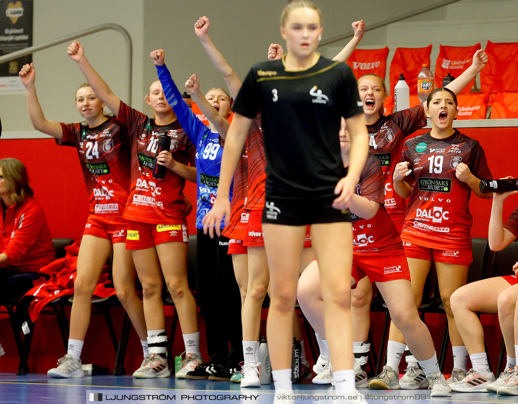 USM F16 Steg 3 Skövde HF Röd F05-HK Lidköping 40-22,dam,Skövde Idrottshall,Skövde,Sverige,Ungdoms-SM,Handboll,2022,273381