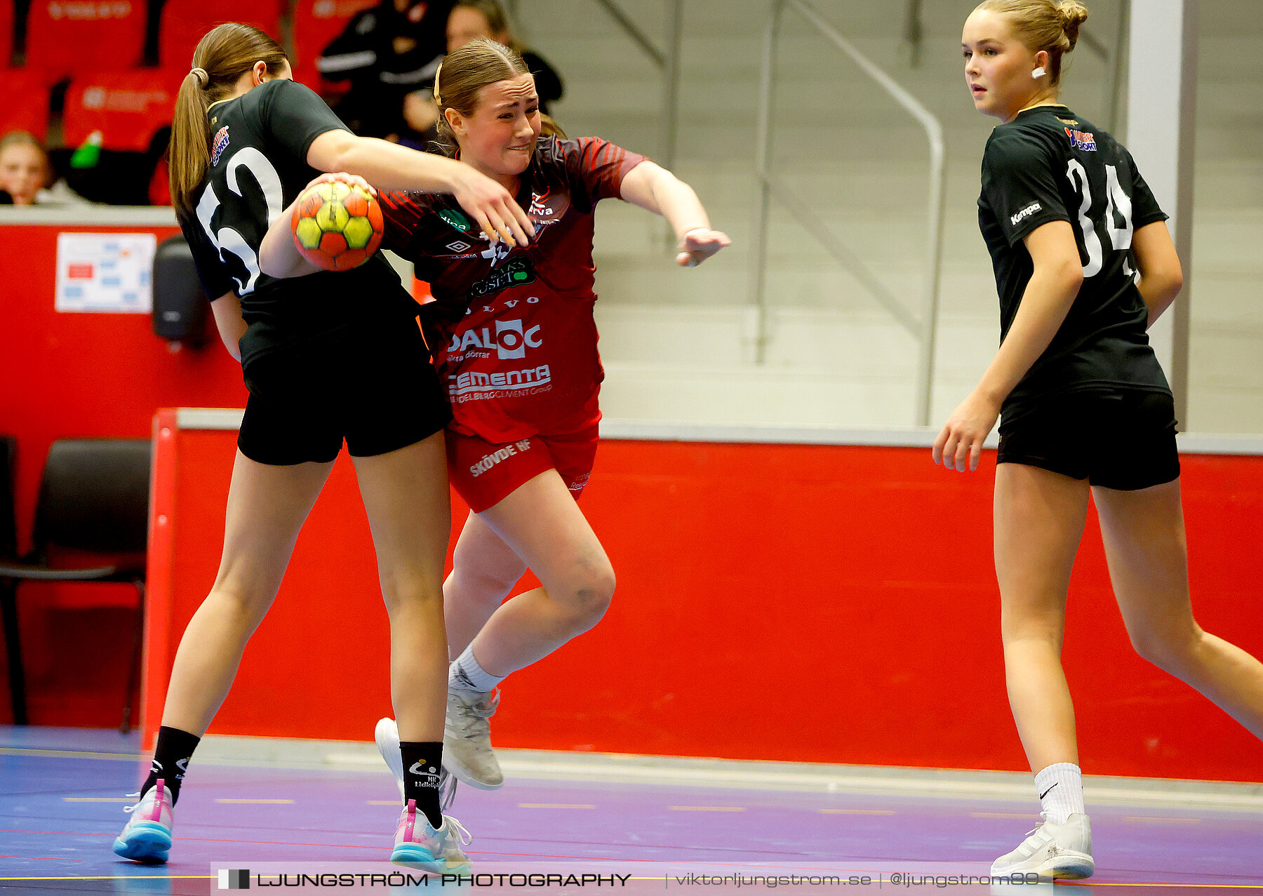 USM F16 Steg 3 Skövde HF Röd F05-HK Lidköping 40-22,dam,Skövde Idrottshall,Skövde,Sverige,Ungdoms-SM,Handboll,2022,273389