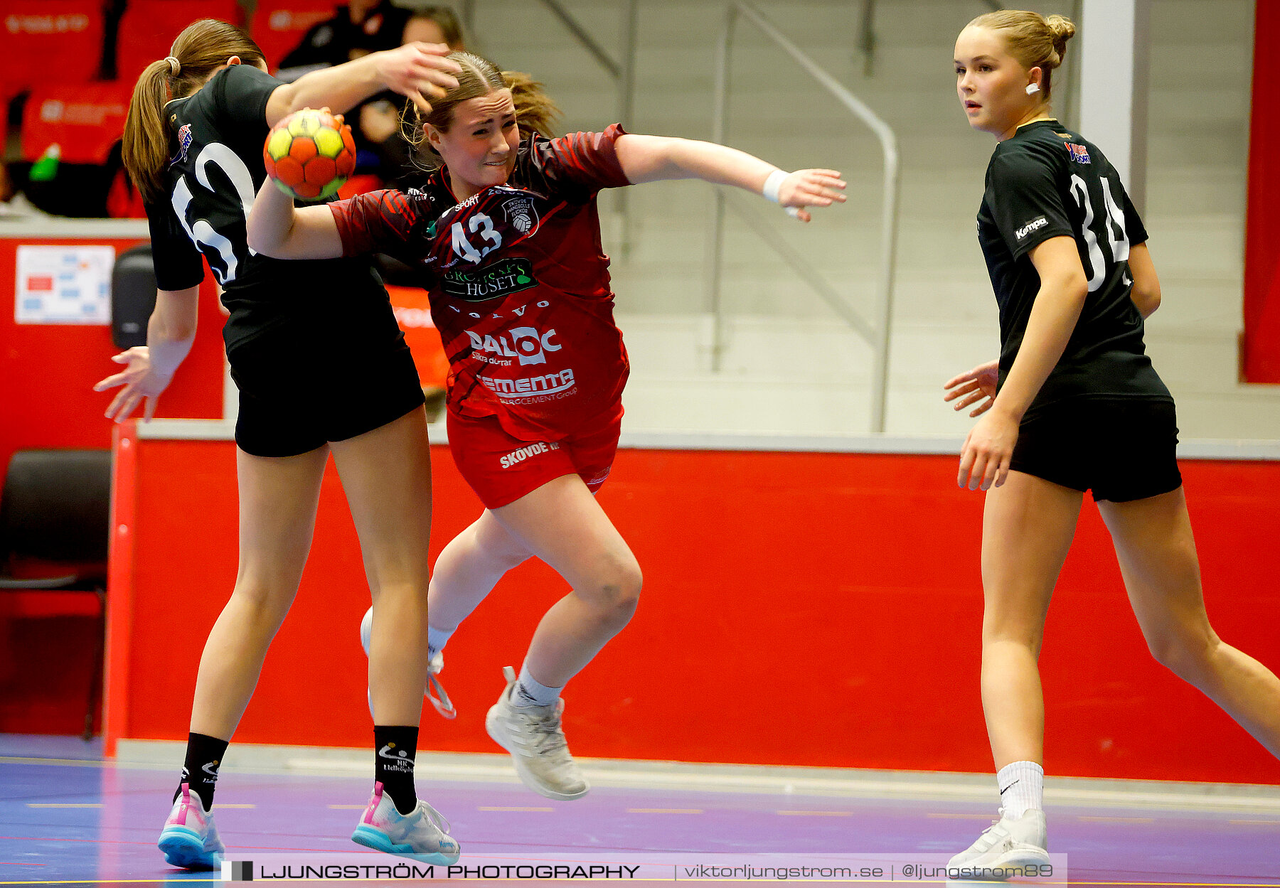 USM F16 Steg 3 Skövde HF Röd F05-HK Lidköping 40-22,dam,Skövde Idrottshall,Skövde,Sverige,Ungdoms-SM,Handboll,2022,273390