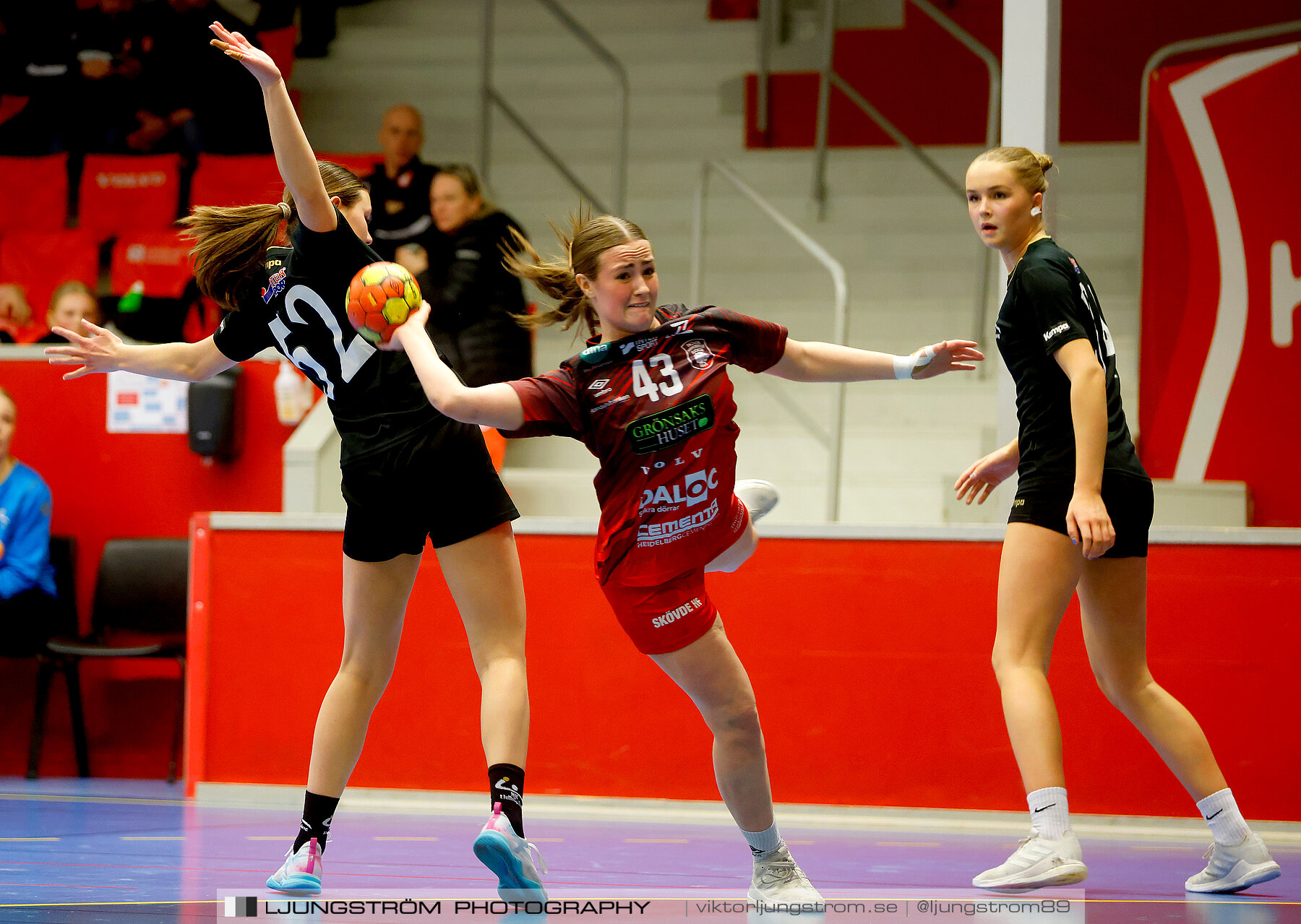 USM F16 Steg 3 Skövde HF Röd F05-HK Lidköping 40-22,dam,Skövde Idrottshall,Skövde,Sverige,Ungdoms-SM,Handboll,2022,273391