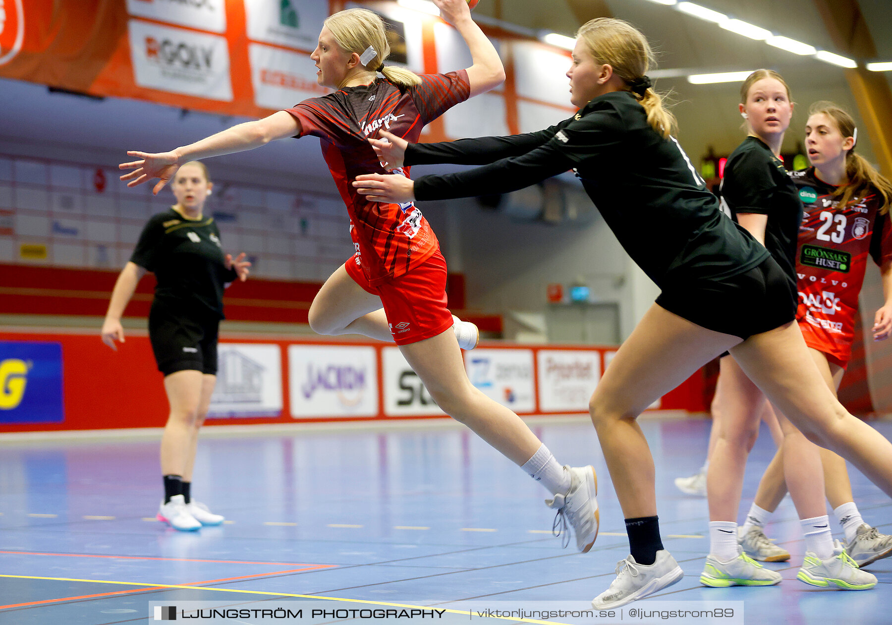 USM F16 Steg 3 Skövde HF Röd F05-HK Lidköping 40-22,dam,Skövde Idrottshall,Skövde,Sverige,Ungdoms-SM,Handboll,2022,273424