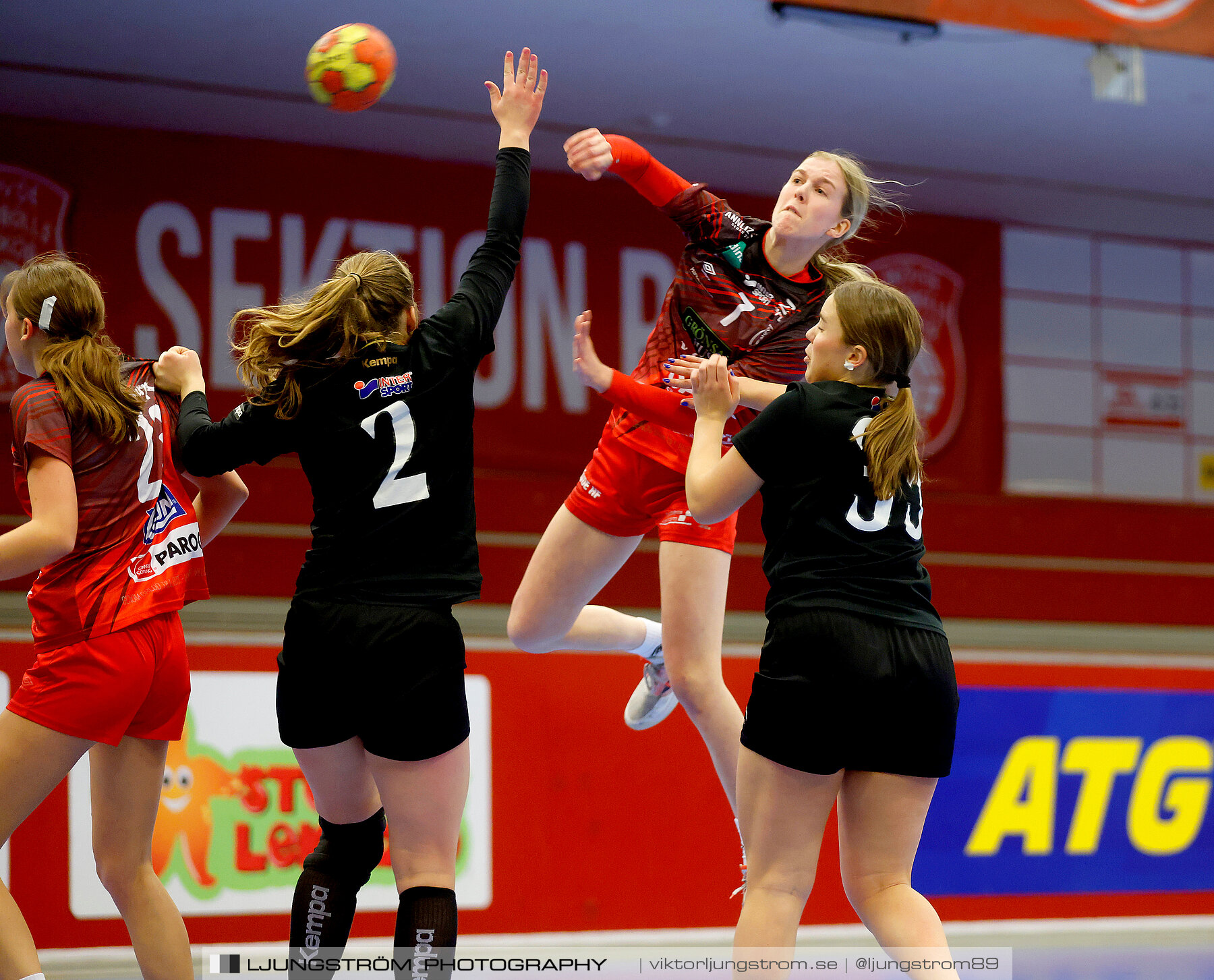 USM F16 Steg 3 Skövde HF Röd F05-HK Lidköping 40-22,dam,Skövde Idrottshall,Skövde,Sverige,Ungdoms-SM,Handboll,2022,273451