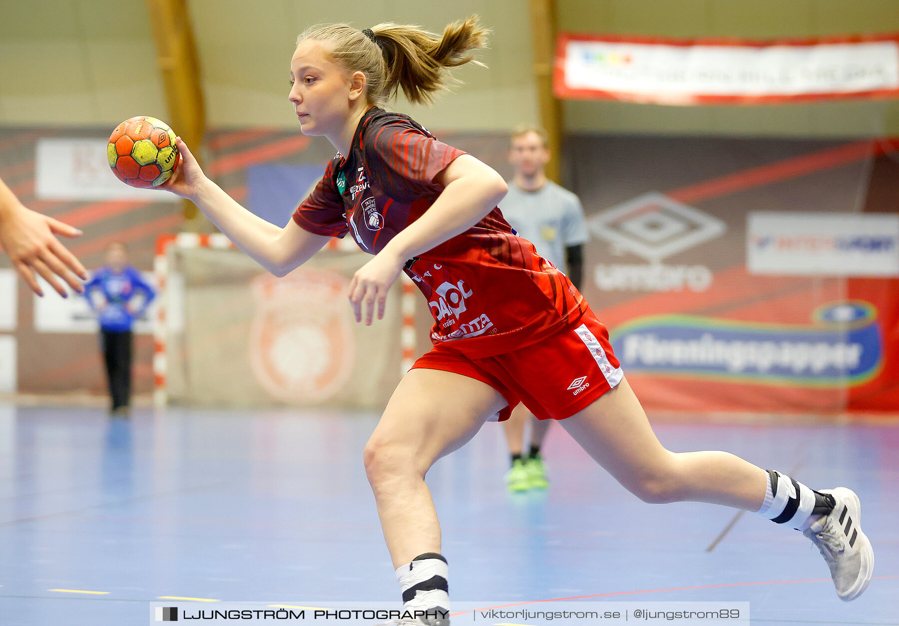 USM F16 Steg 3 Skövde HF Röd F05-HK Lidköping 40-22,dam,Skövde Idrottshall,Skövde,Sverige,Ungdoms-SM,Handboll,2022,273470