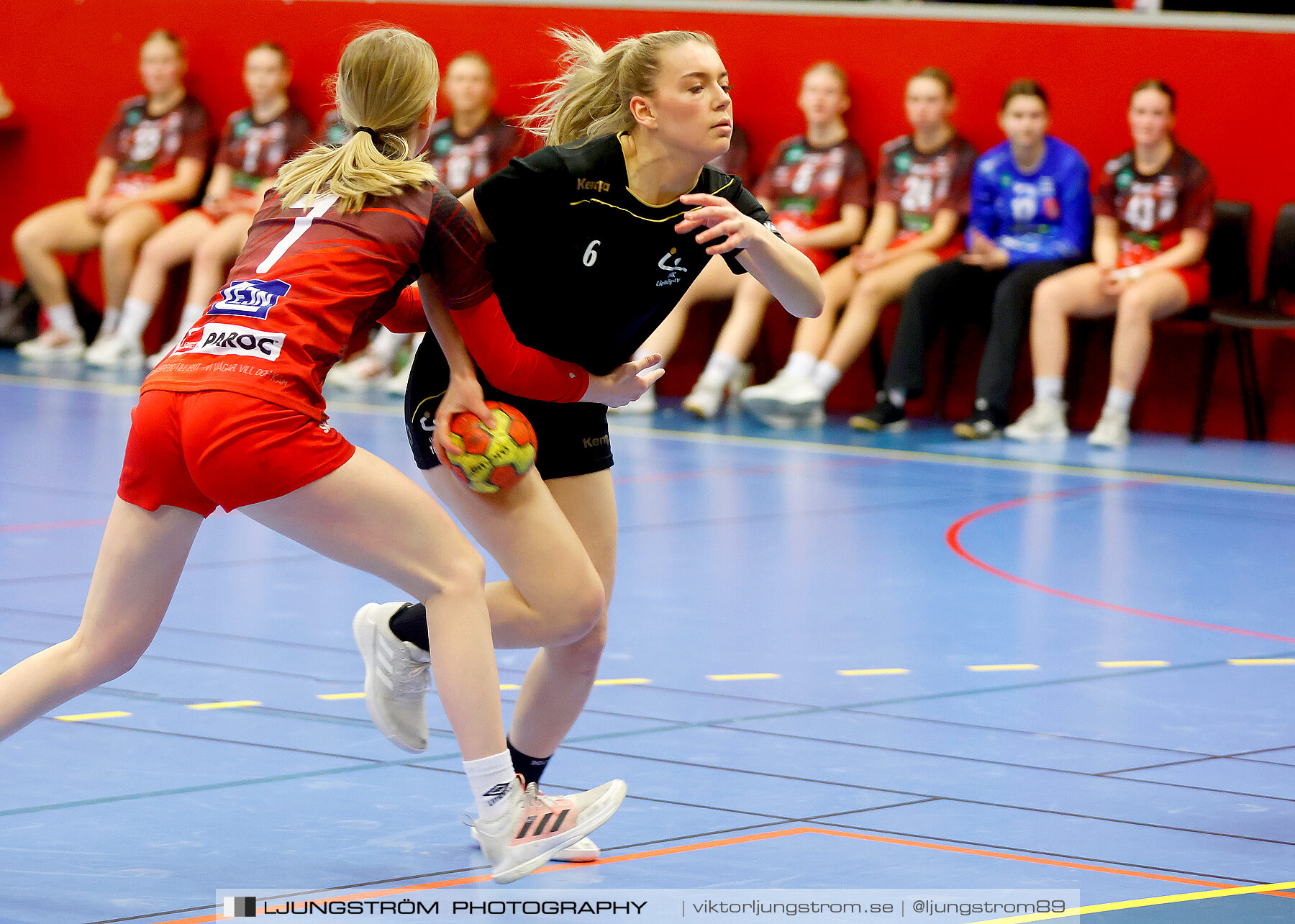 USM F16 Steg 3 Skövde HF Röd F05-HK Lidköping 40-22,dam,Skövde Idrottshall,Skövde,Sverige,Ungdoms-SM,Handboll,2022,273486