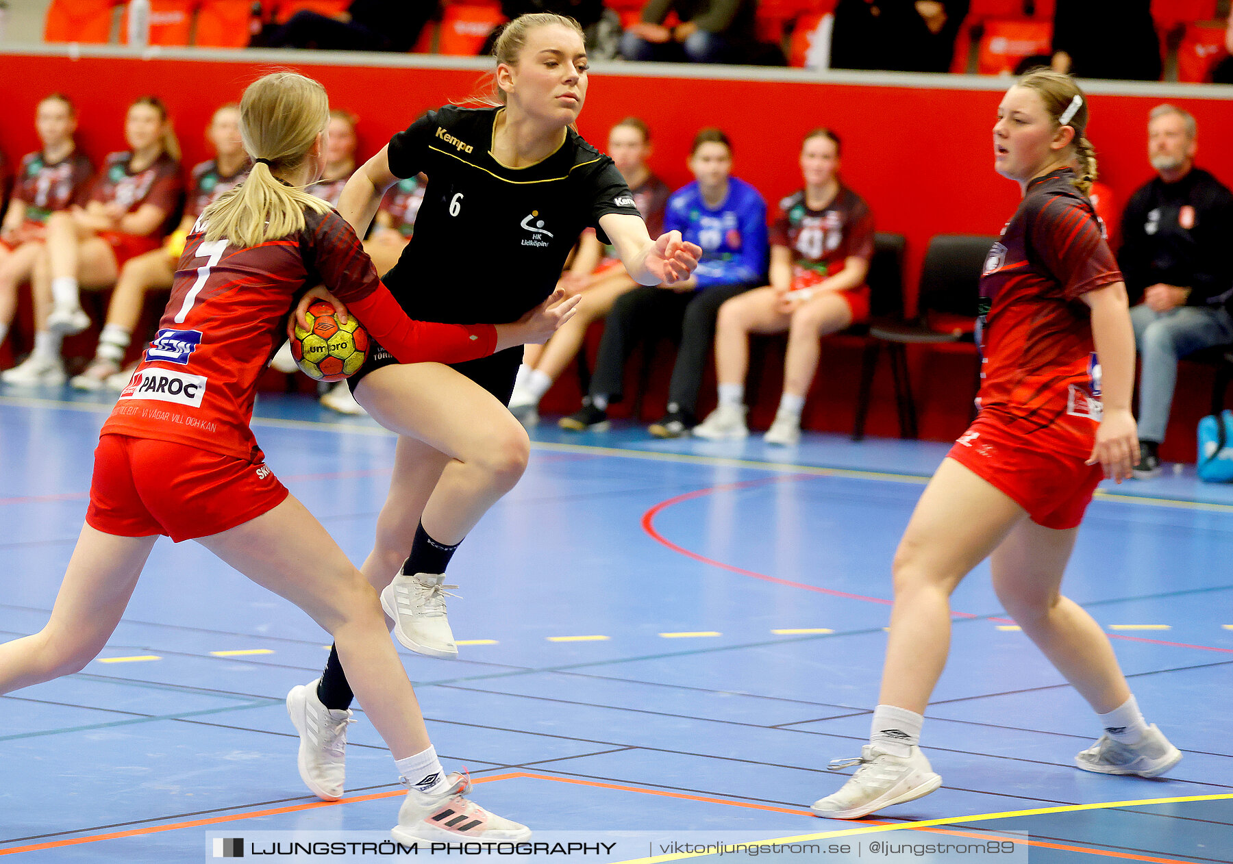 USM F16 Steg 3 Skövde HF Röd F05-HK Lidköping 40-22,dam,Skövde Idrottshall,Skövde,Sverige,Ungdoms-SM,Handboll,2022,273487