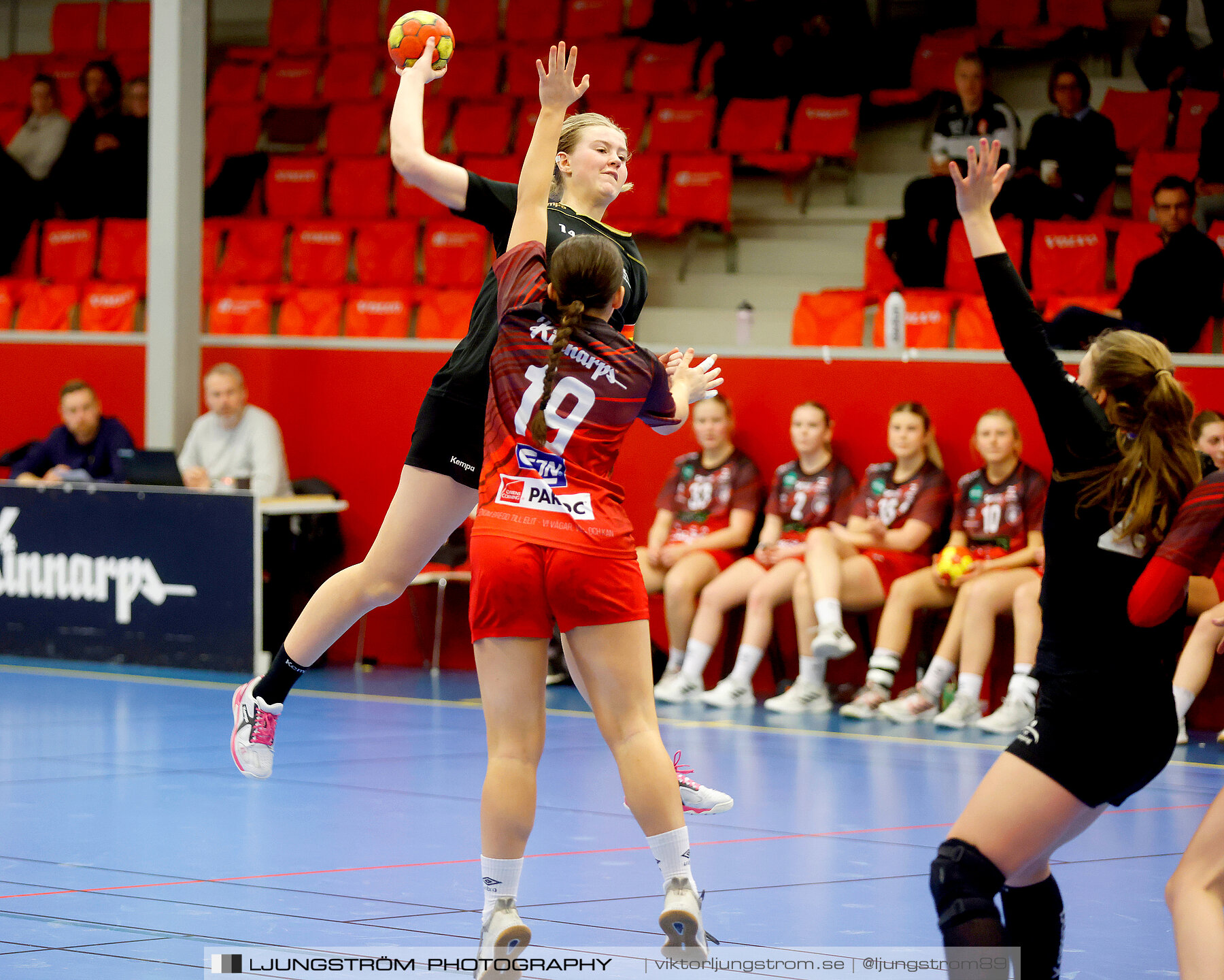 USM F16 Steg 3 Skövde HF Röd F05-HK Lidköping 40-22,dam,Skövde Idrottshall,Skövde,Sverige,Ungdoms-SM,Handboll,2022,273489