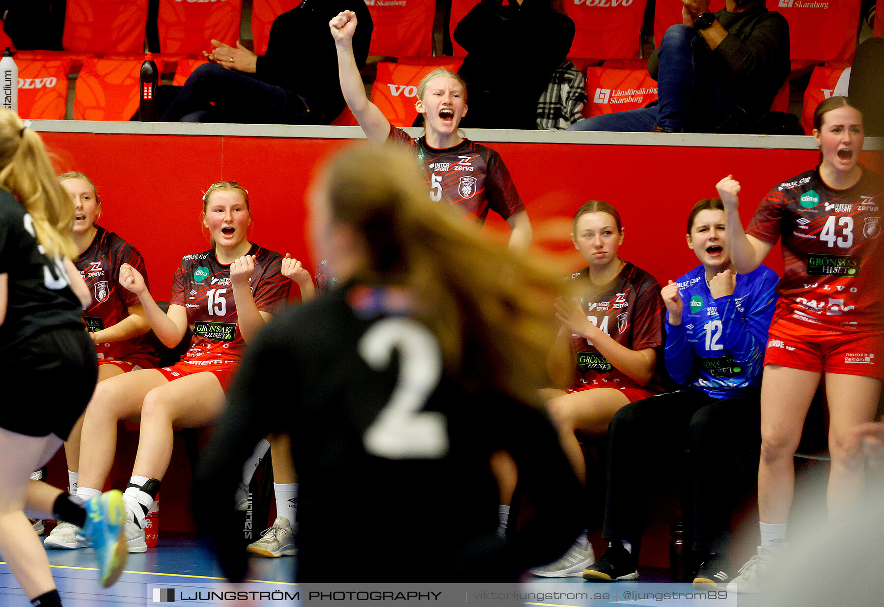 USM F16 Steg 3 Skövde HF Röd F05-HK Lidköping 40-22,dam,Skövde Idrottshall,Skövde,Sverige,Ungdoms-SM,Handboll,2022,273501