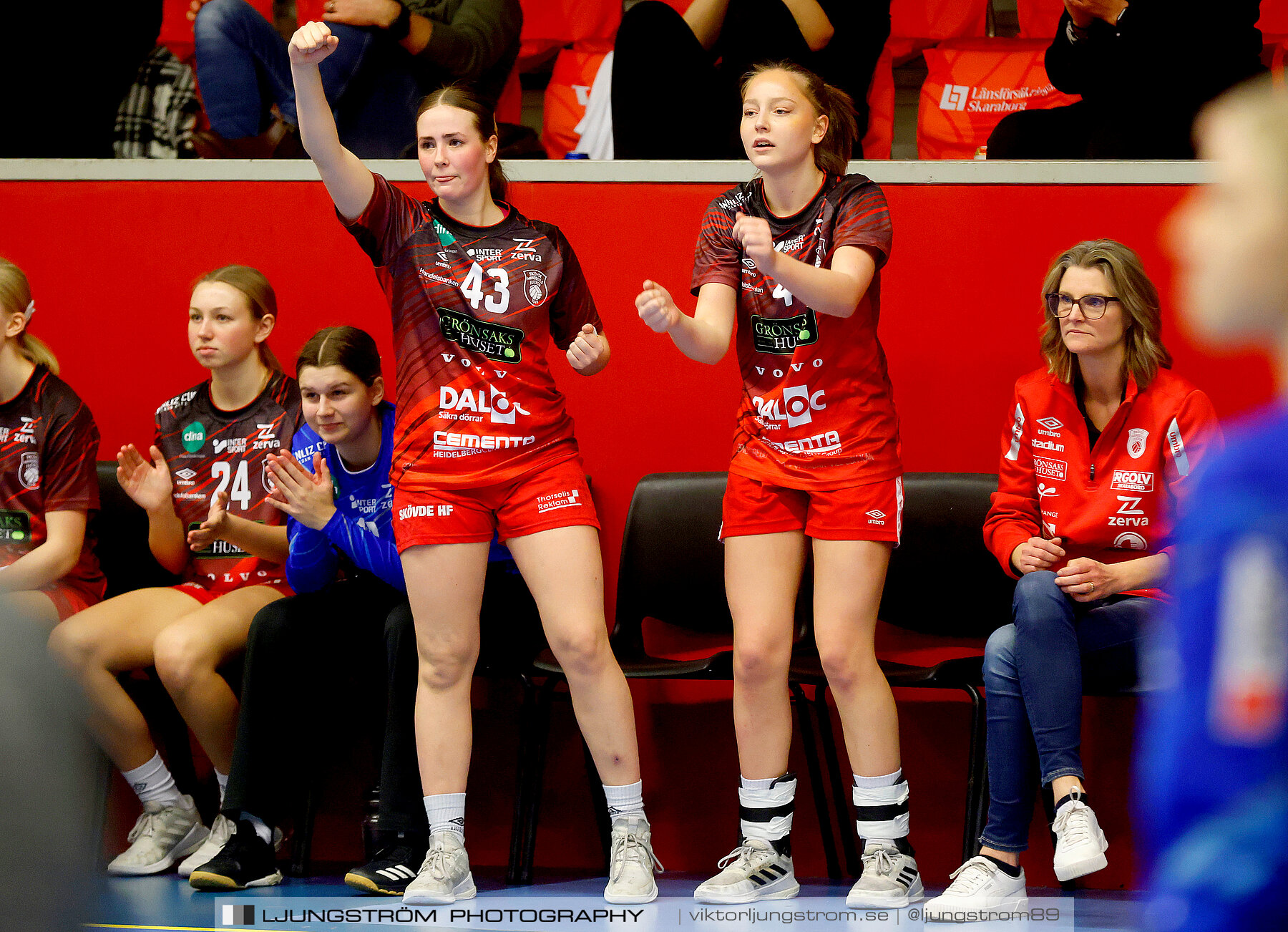 USM F16 Steg 3 Skövde HF Röd F05-HK Lidköping 40-22,dam,Skövde Idrottshall,Skövde,Sverige,Ungdoms-SM,Handboll,2022,273530