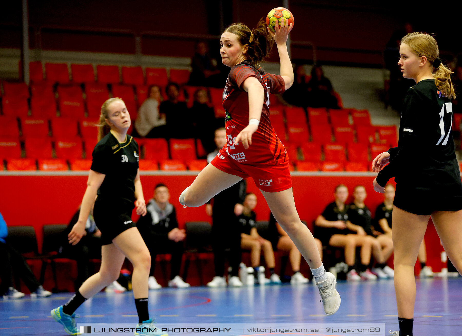 USM F16 Steg 3 Skövde HF Röd F05-HK Lidköping 40-22,dam,Skövde Idrottshall,Skövde,Sverige,Ungdoms-SM,Handboll,2022,273556