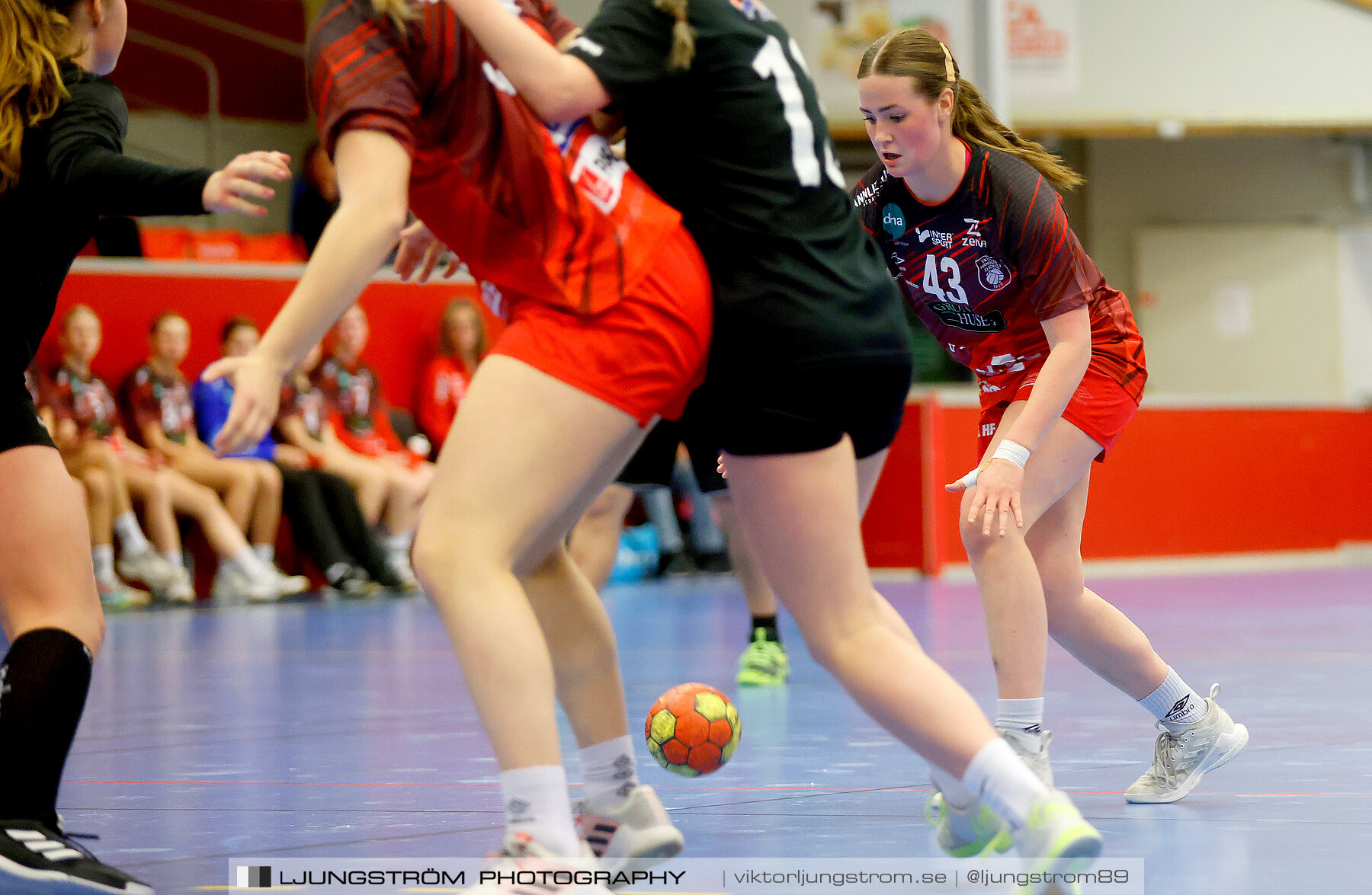 USM F16 Steg 3 Skövde HF Röd F05-HK Lidköping 40-22,dam,Skövde Idrottshall,Skövde,Sverige,Ungdoms-SM,Handboll,2022,273582