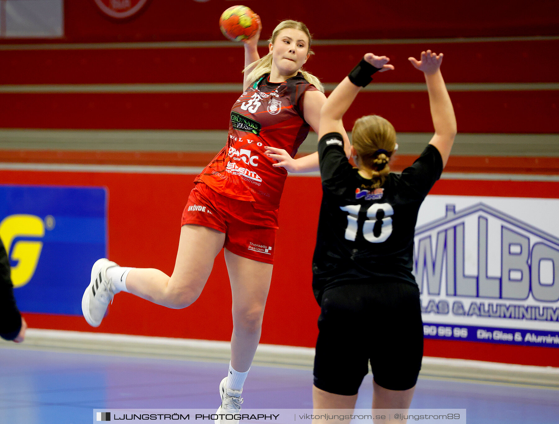 USM F16 Steg 3 Skövde HF Röd F05-HK Lidköping 40-22,dam,Skövde Idrottshall,Skövde,Sverige,Ungdoms-SM,Handboll,2022,273635