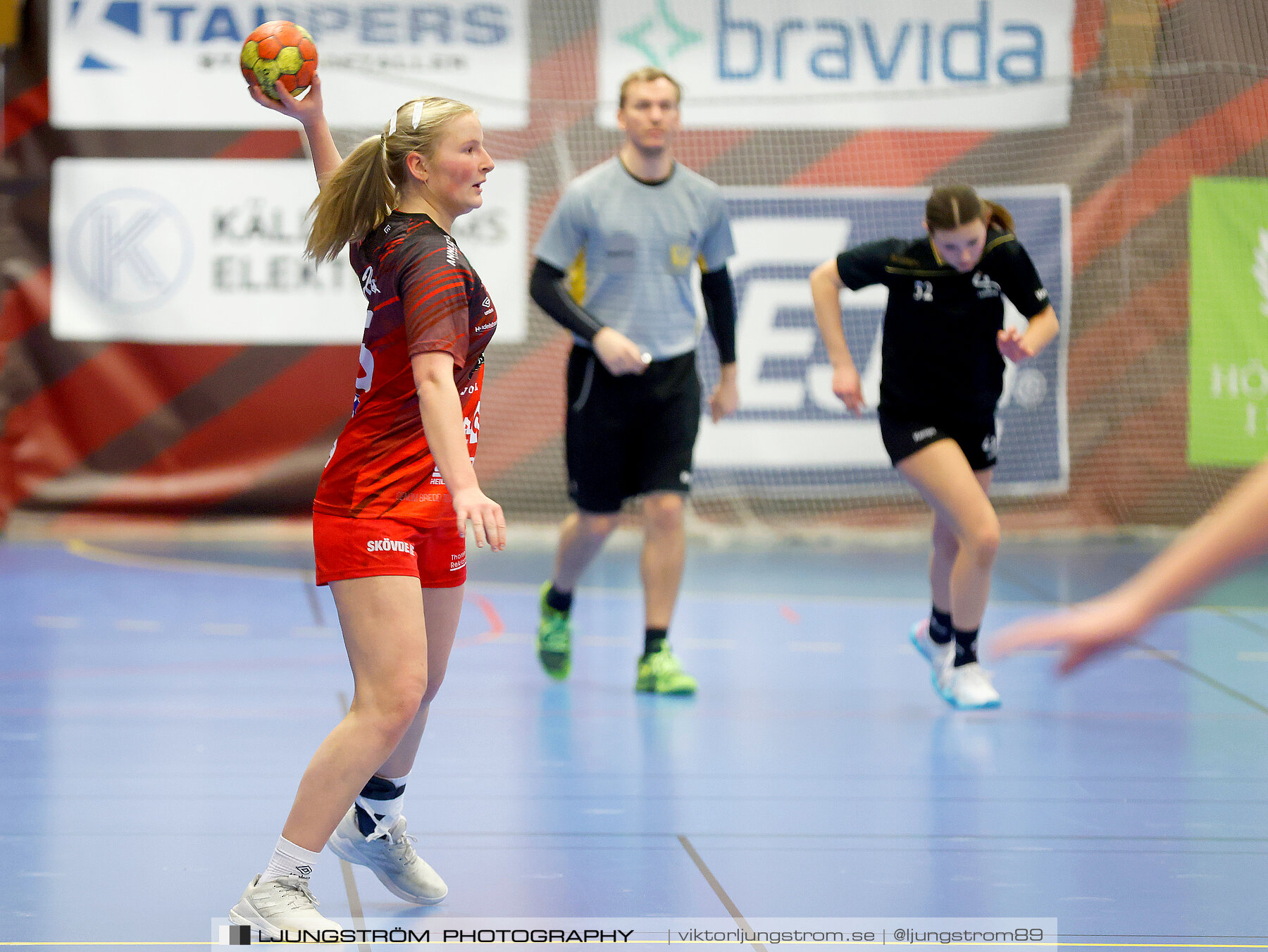 USM F16 Steg 3 Skövde HF Röd F05-HK Lidköping 40-22,dam,Skövde Idrottshall,Skövde,Sverige,Ungdoms-SM,Handboll,2022,273646