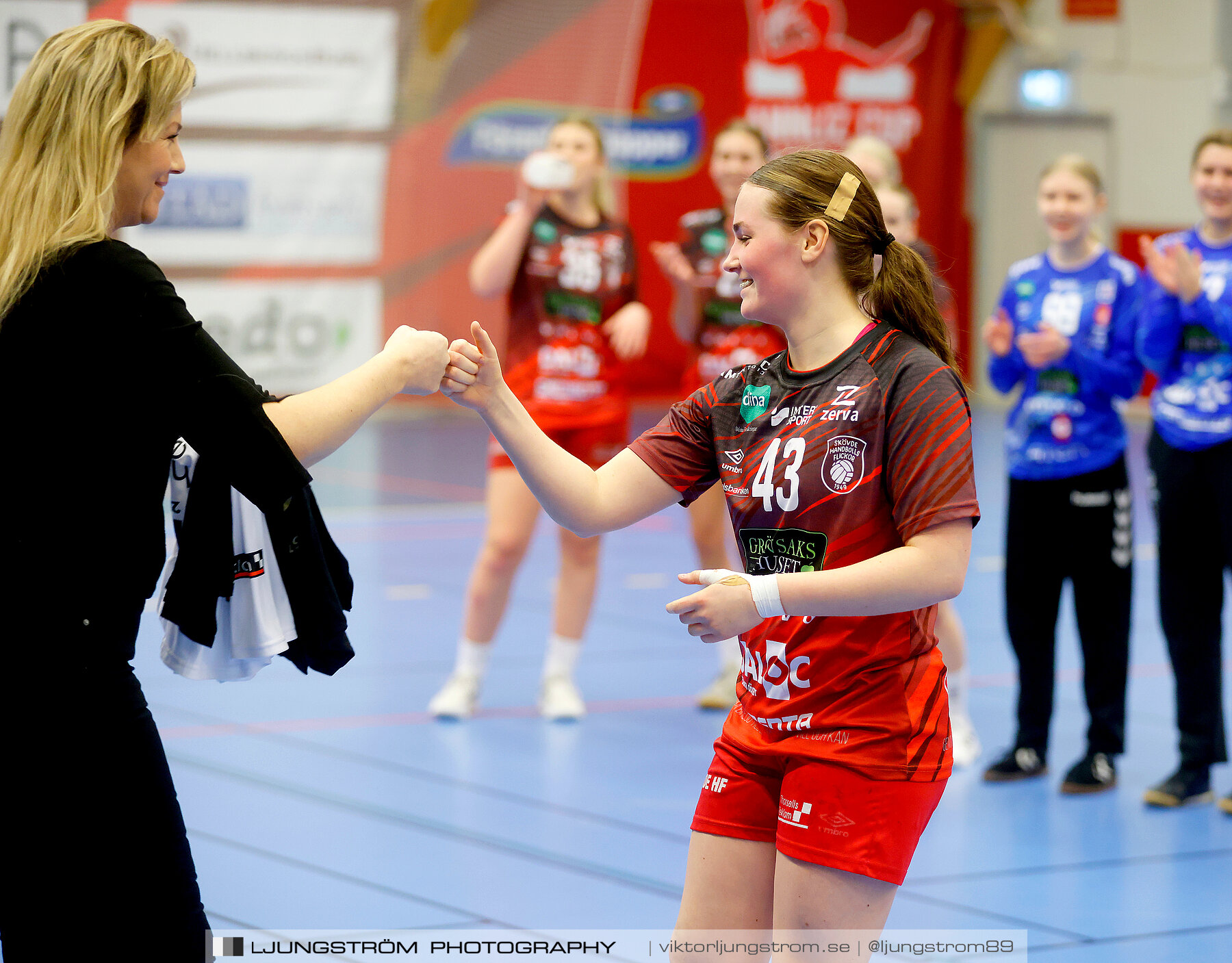 USM F16 Steg 3 Skövde HF Röd F05-HK Lidköping 40-22,dam,Skövde Idrottshall,Skövde,Sverige,Ungdoms-SM,Handboll,2022,273667