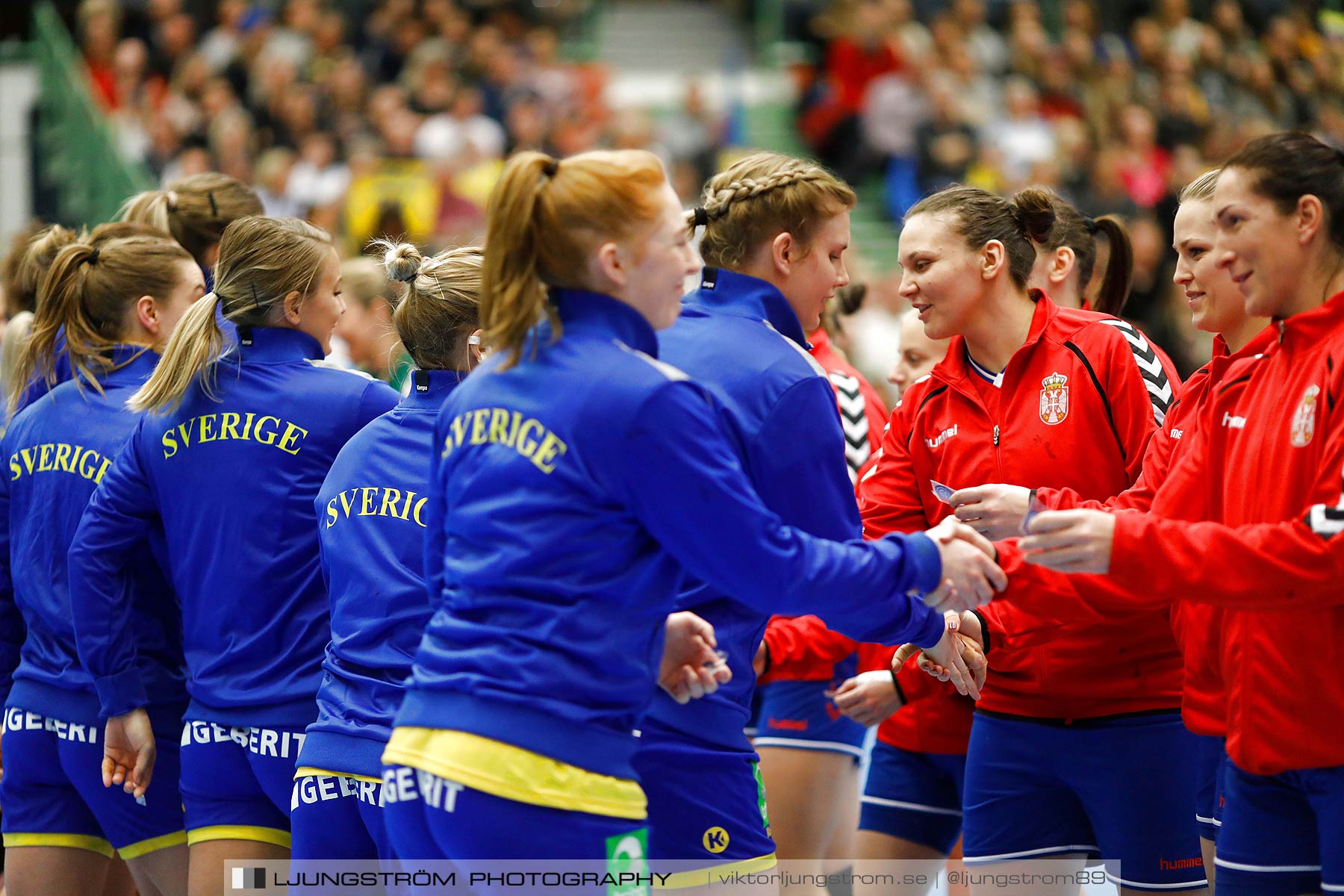 EM-Kval Sverige-Serbien 31-30,dam,Arena Skövde,Skövde,Sverige,Handboll,,2018,199622