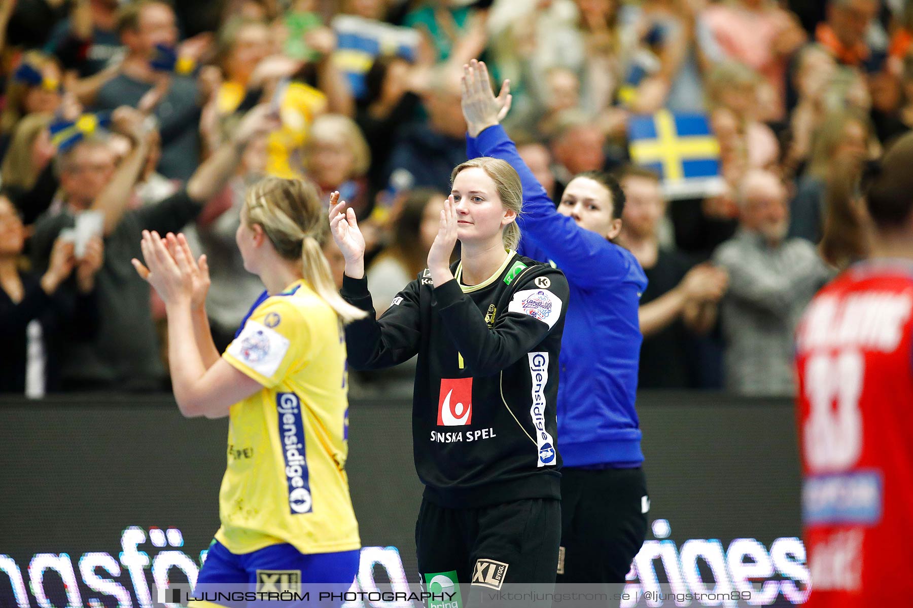 EM-Kval Sverige-Serbien 31-30,dam,Arena Skövde,Skövde,Sverige,Handboll,,2018,199734