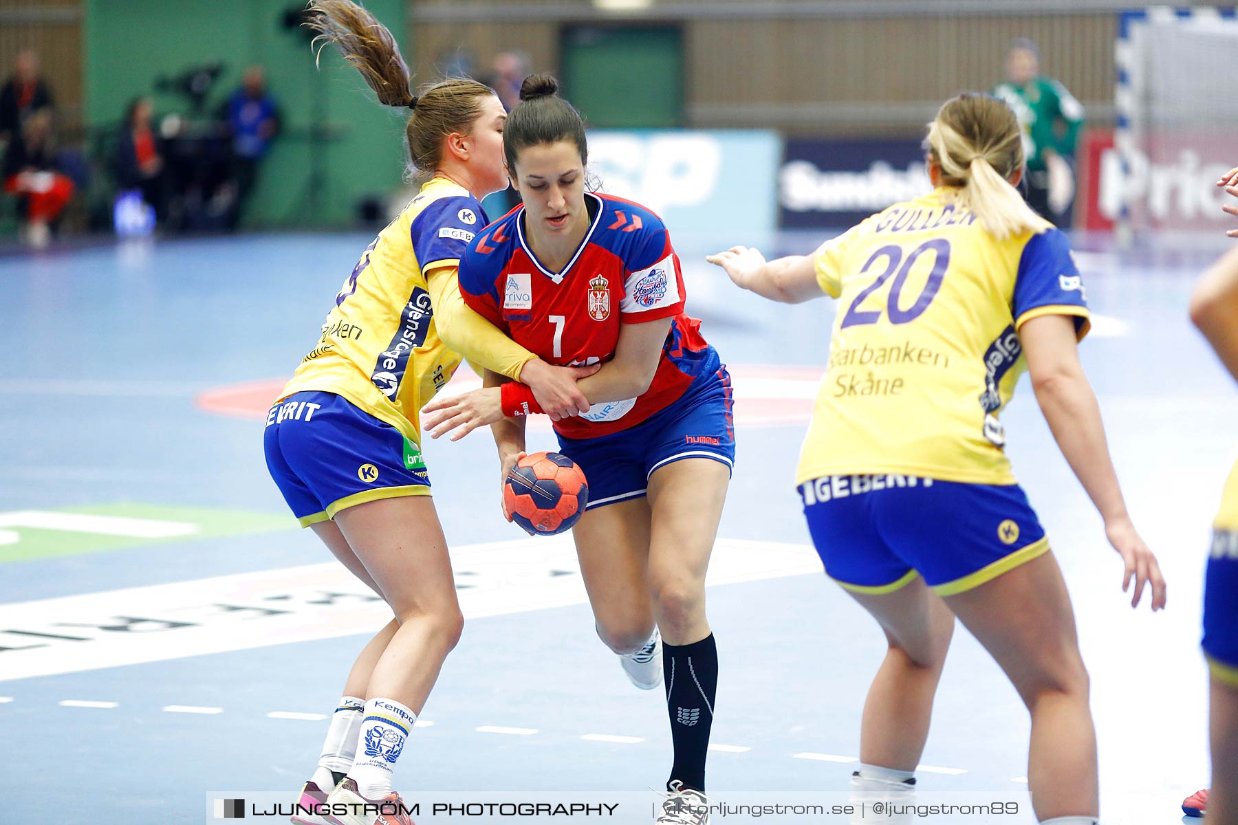 EM-Kval Sverige-Serbien 31-30,dam,Arena Skövde,Skövde,Sverige,Handboll,,2018,199829