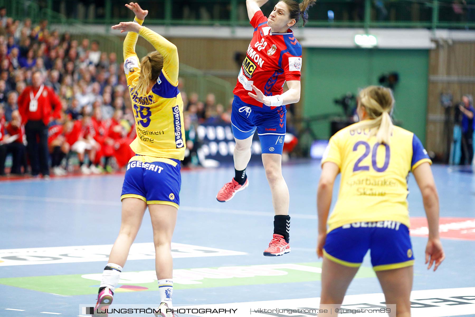 EM-Kval Sverige-Serbien 31-30,dam,Arena Skövde,Skövde,Sverige,Handboll,,2018,199863