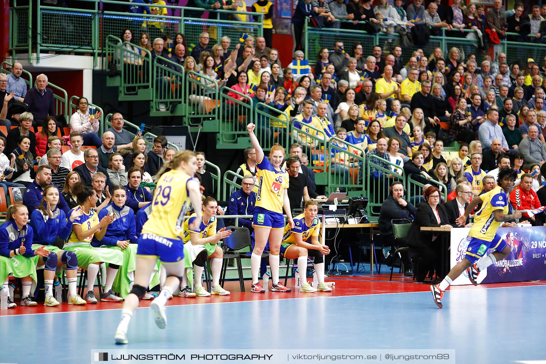 EM-Kval Sverige-Serbien 31-30,dam,Arena Skövde,Skövde,Sverige,Handboll,,2018,199864