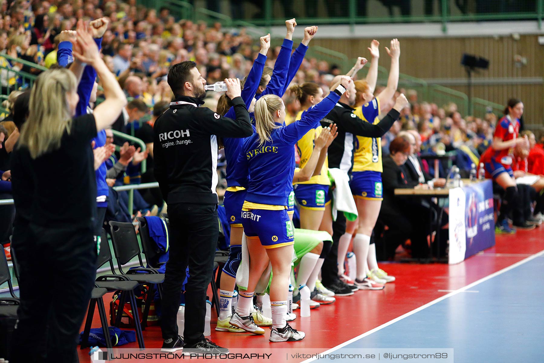 EM-Kval Sverige-Serbien 31-30,dam,Arena Skövde,Skövde,Sverige,Handboll,,2018,199874