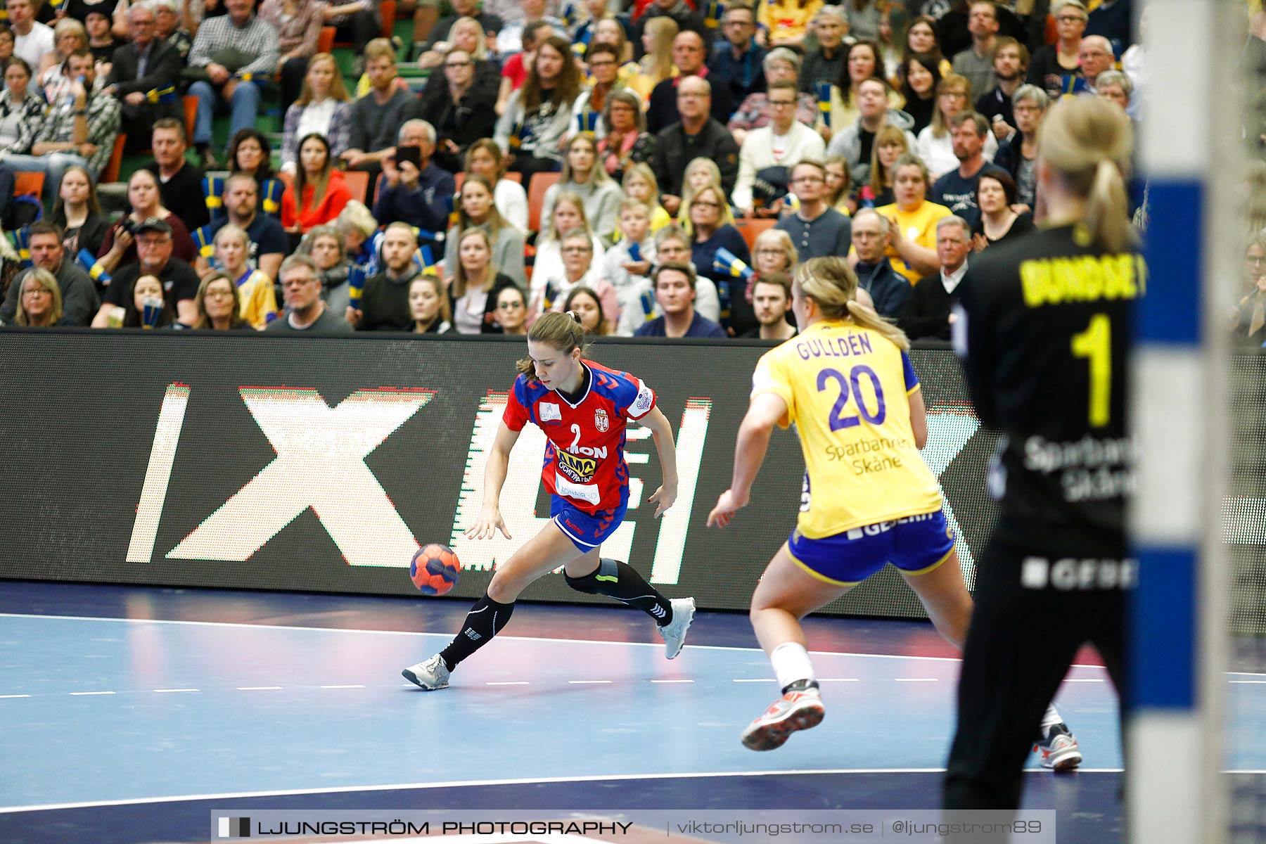 EM-Kval Sverige-Serbien 31-30,dam,Arena Skövde,Skövde,Sverige,Handboll,,2018,199886