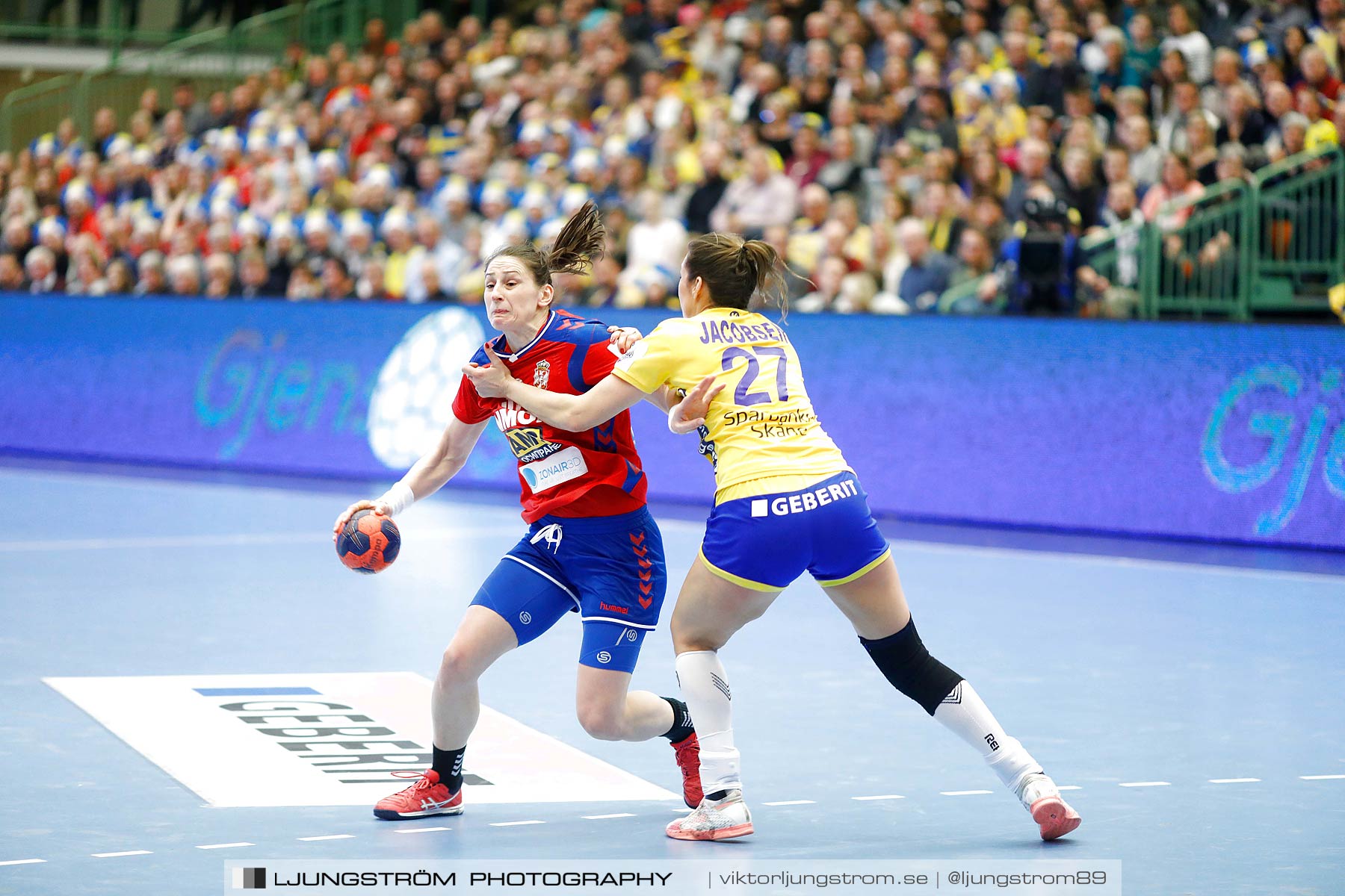 EM-Kval Sverige-Serbien 31-30,dam,Arena Skövde,Skövde,Sverige,Handboll,,2018,199888