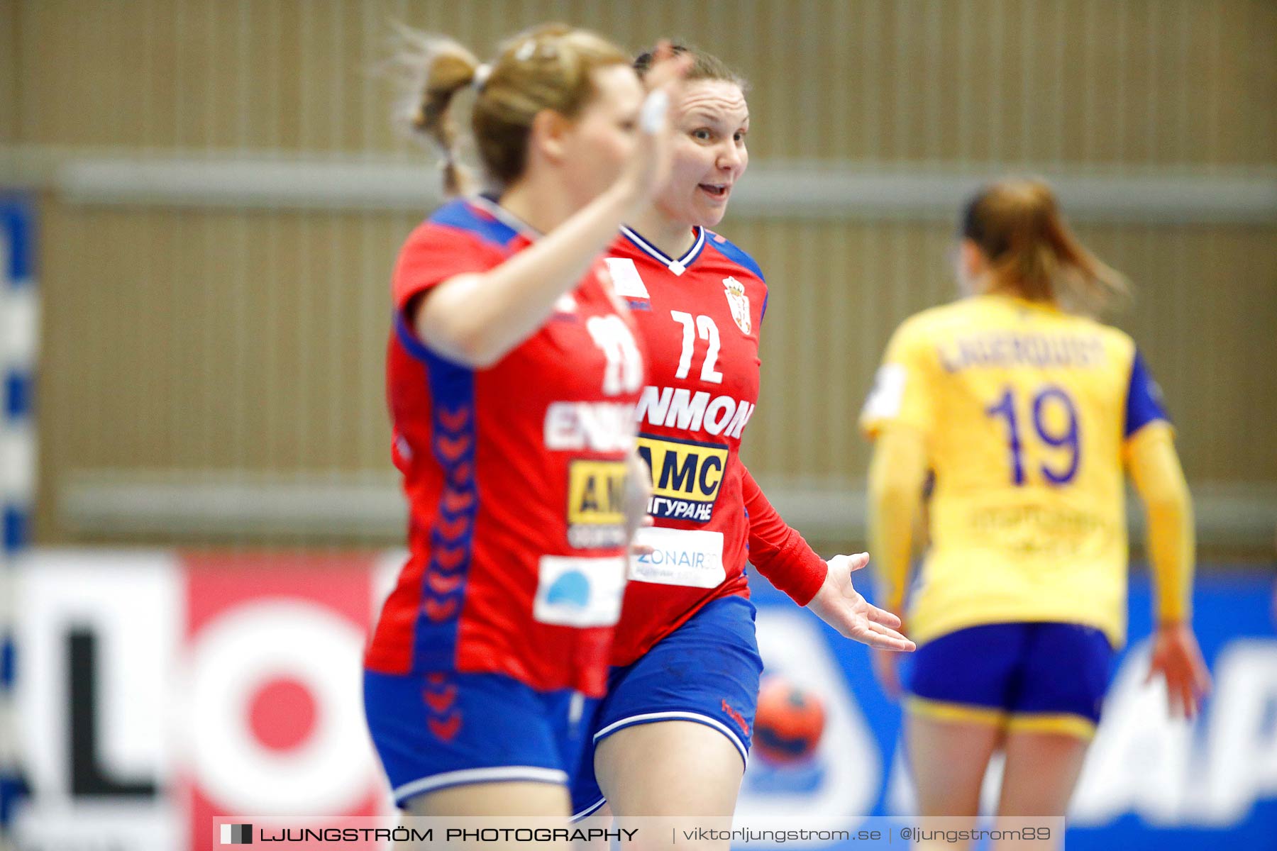 EM-Kval Sverige-Serbien 31-30,dam,Arena Skövde,Skövde,Sverige,Handboll,,2018,199921