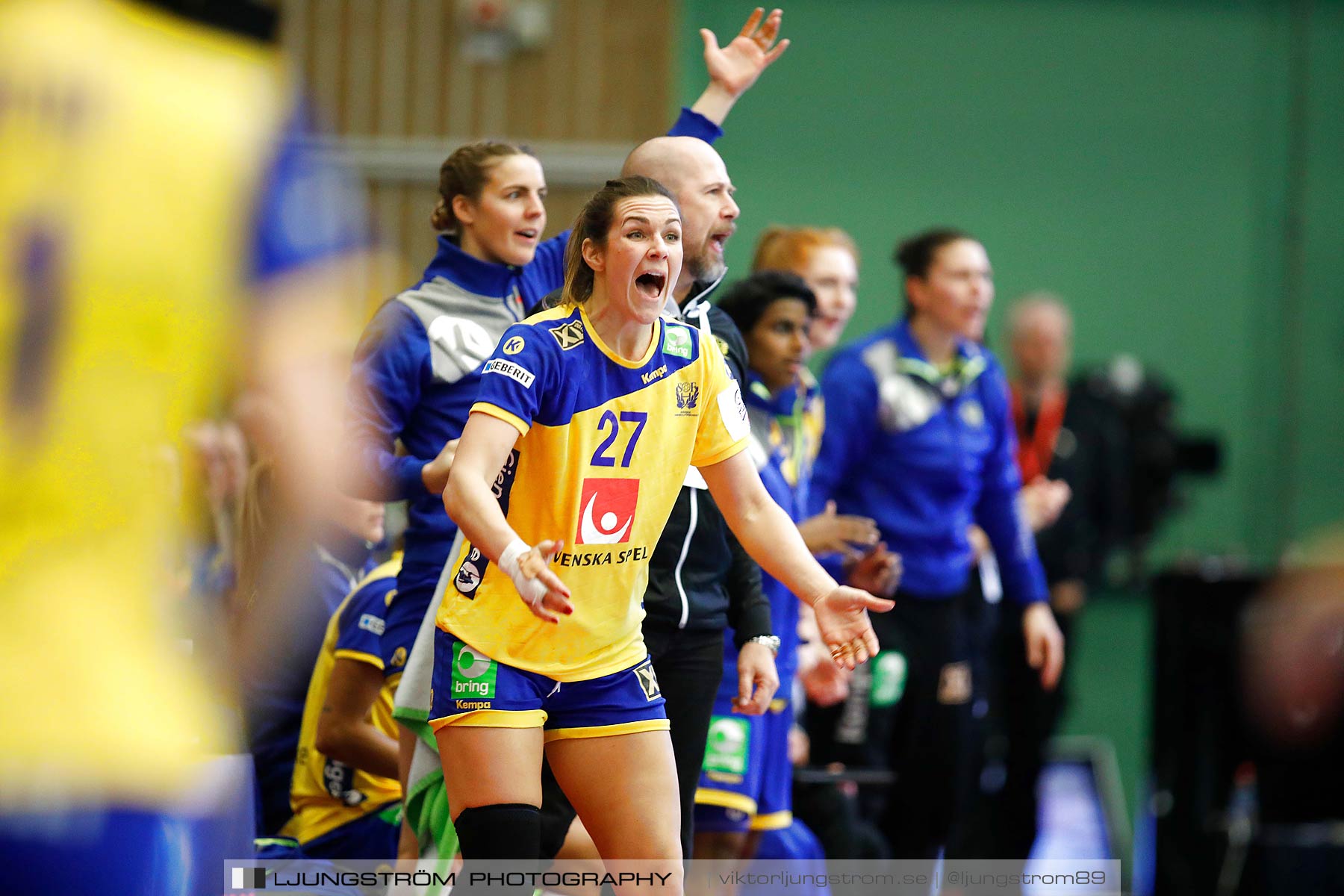 EM-Kval Sverige-Serbien 31-30,dam,Arena Skövde,Skövde,Sverige,Handboll,,2018,199939