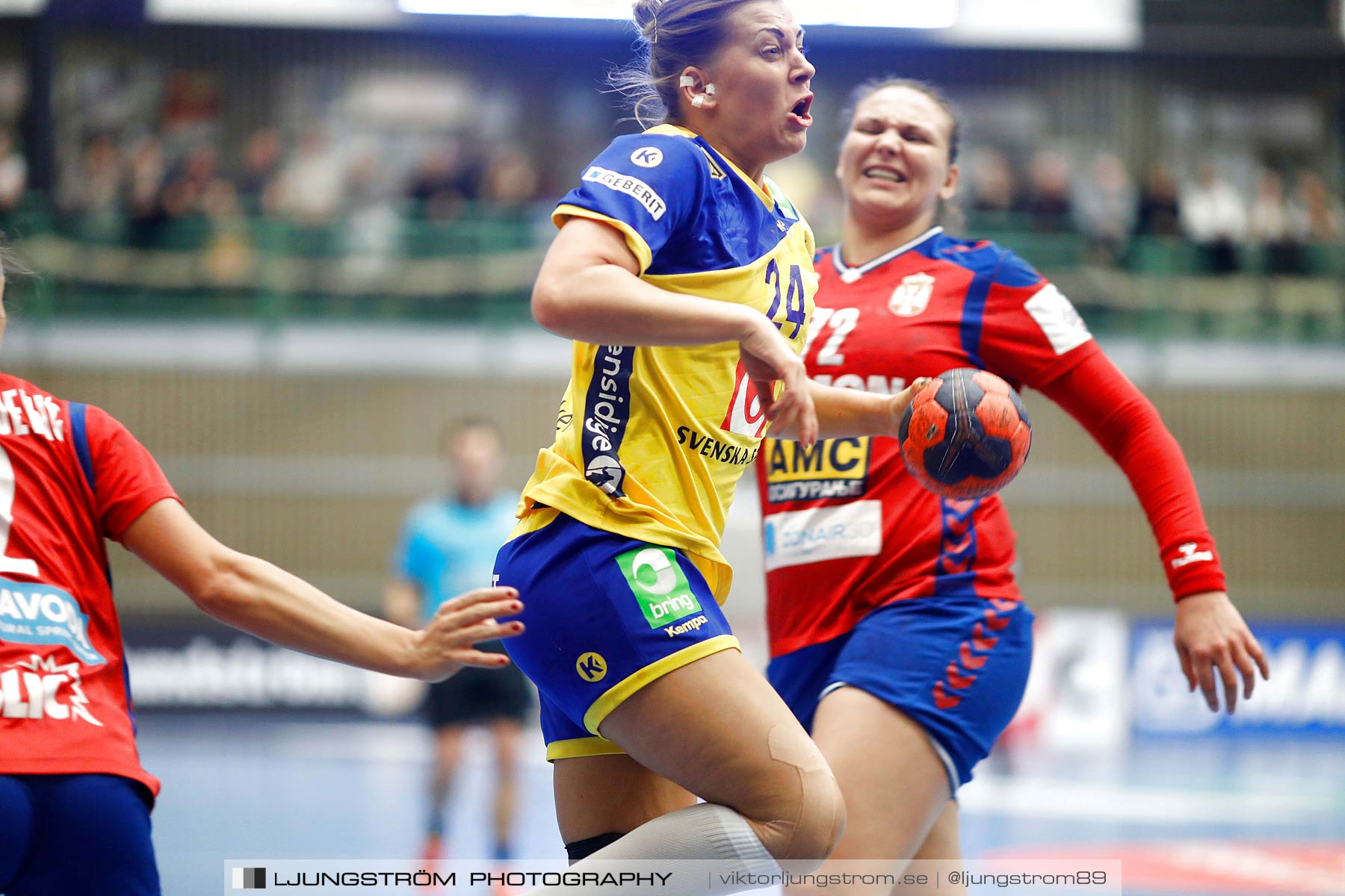 EM-Kval Sverige-Serbien 31-30,dam,Arena Skövde,Skövde,Sverige,Handboll,,2018,199956